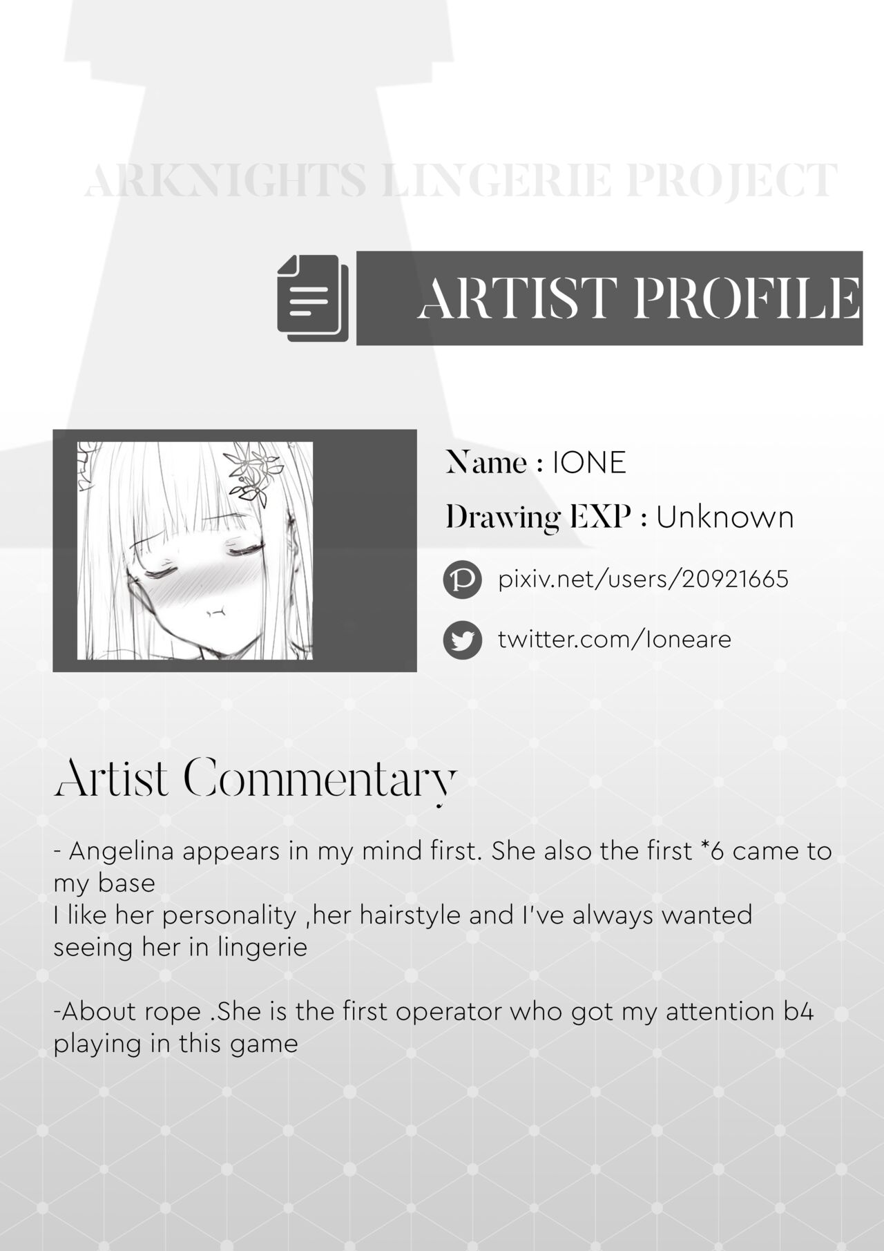 Arknights Lingerie Collaboration Fanbook page 40