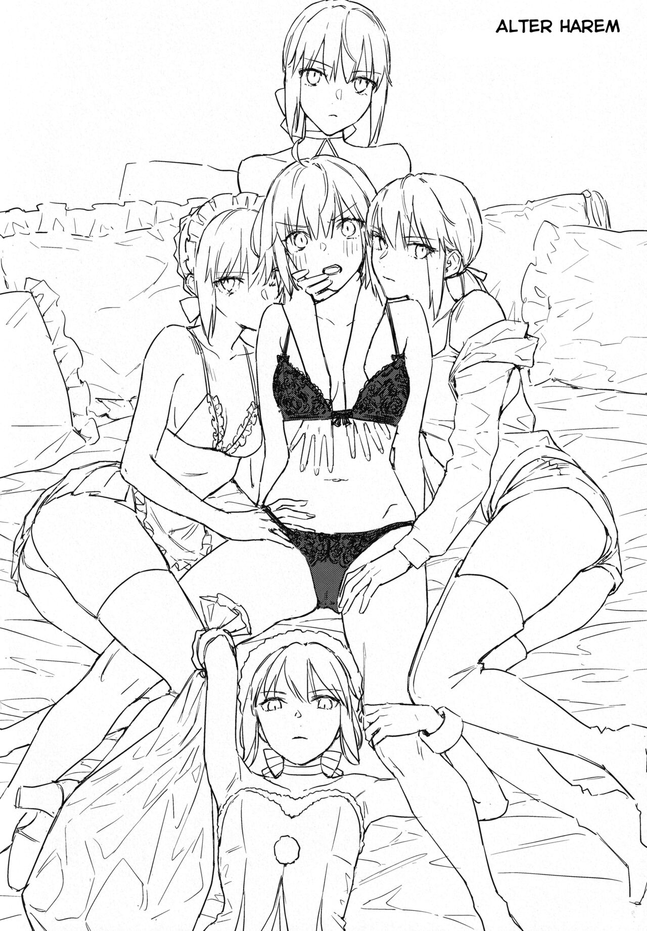 Artoria Alter x Jeanne Alter Sairokushuu page 130