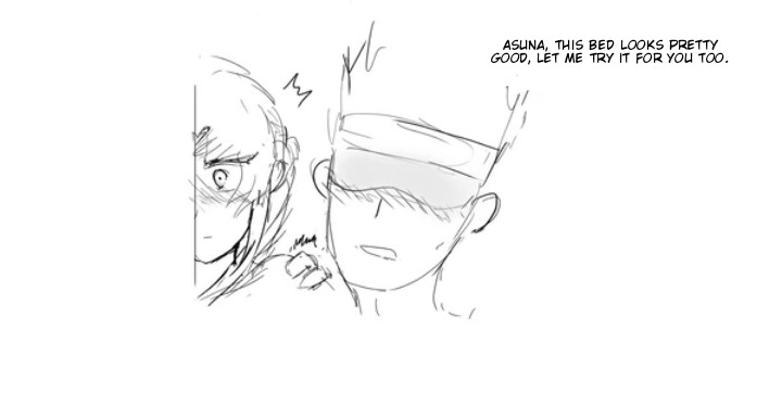 Asuna and Klein buying new bed. page 9