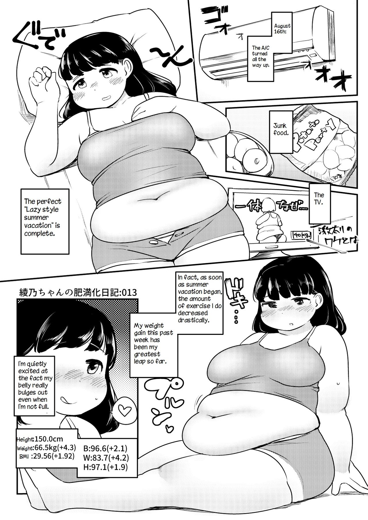 Ayano's Weight Gain Diary page 13