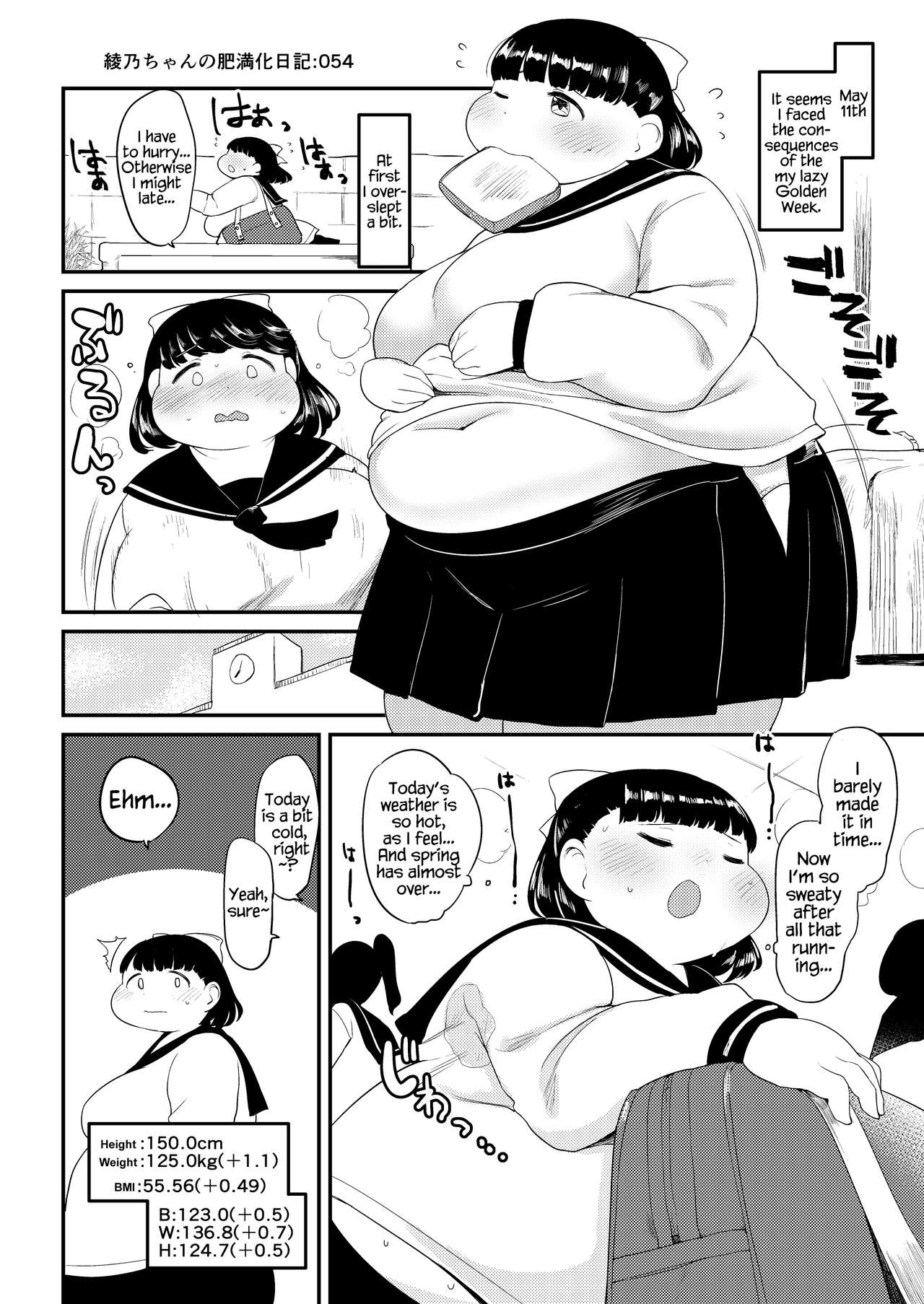 Ayano's Weight Gain Diary page 54