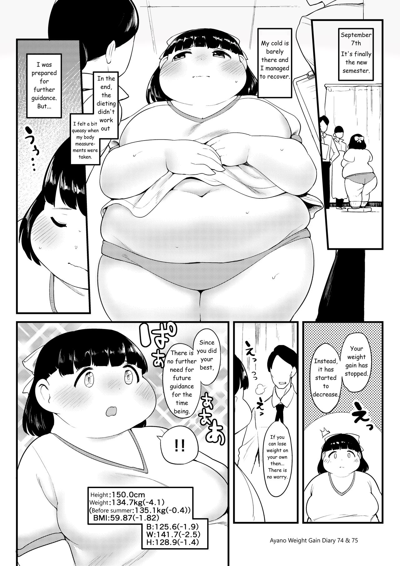 Ayano's Weight Gain Diary page 74