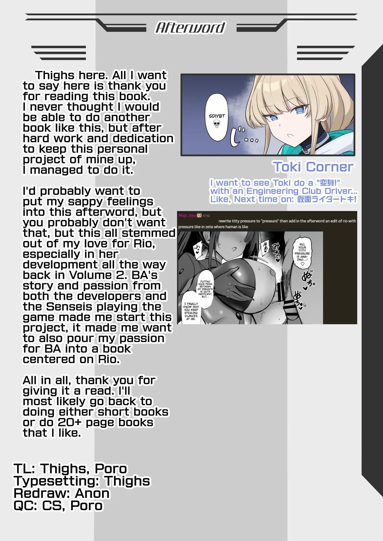 Battle Suit Rio Lovey-Dovey Ero Anthology "There's No Way You're Going Into Battle In That Suit, Right?" page 79