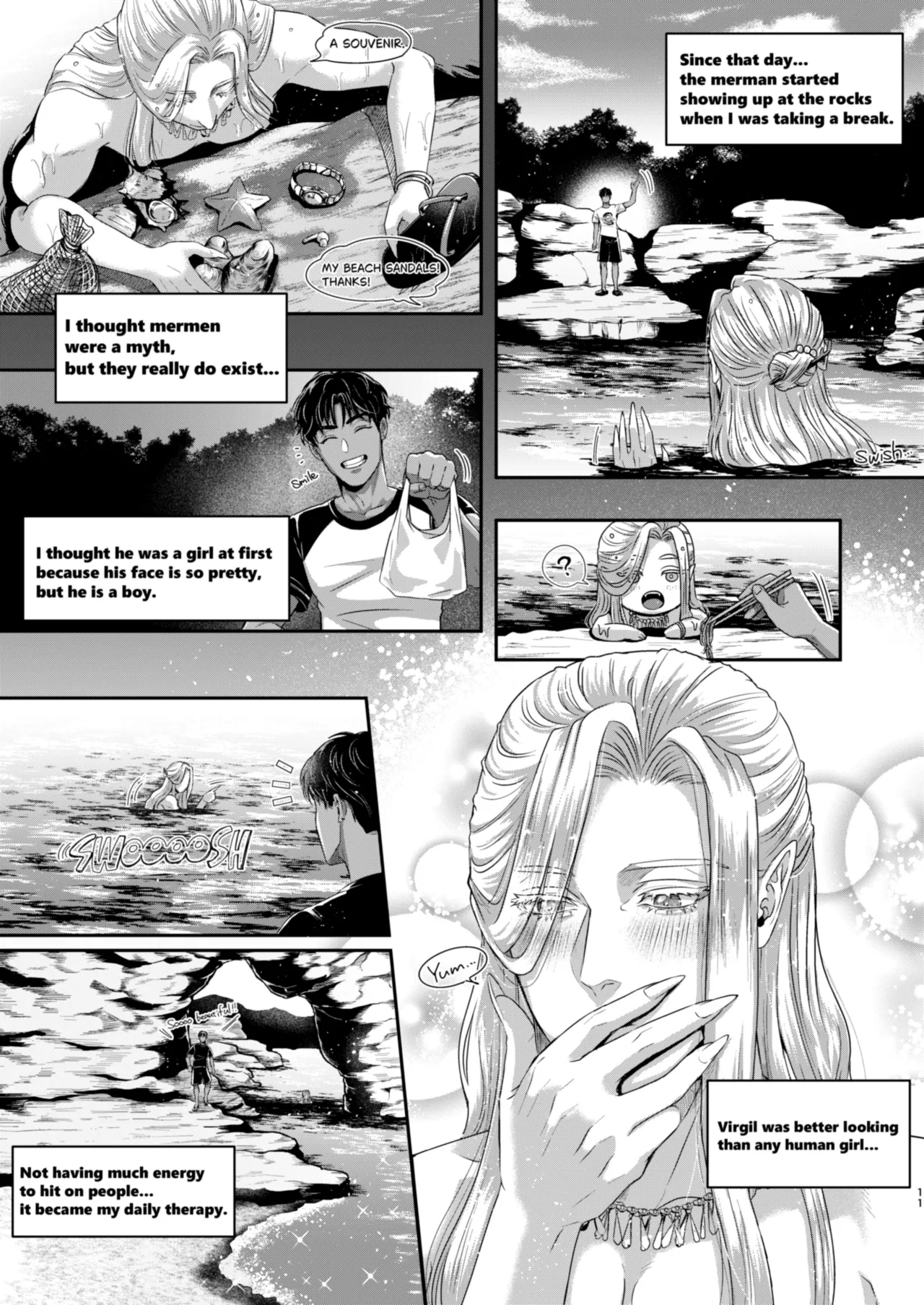 Beautiful merman is a cuntboy page 10
