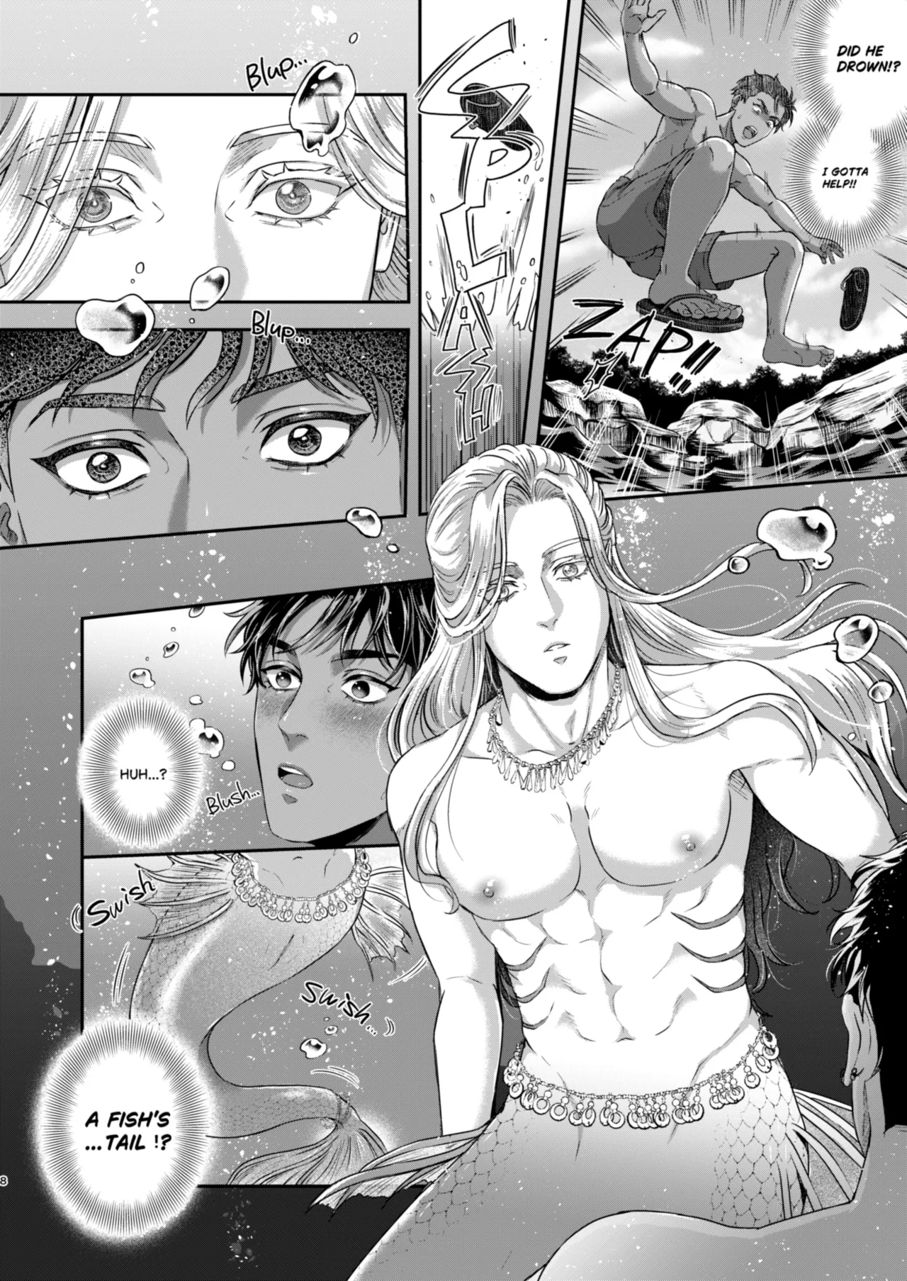 Beautiful merman is a cuntboy page 7