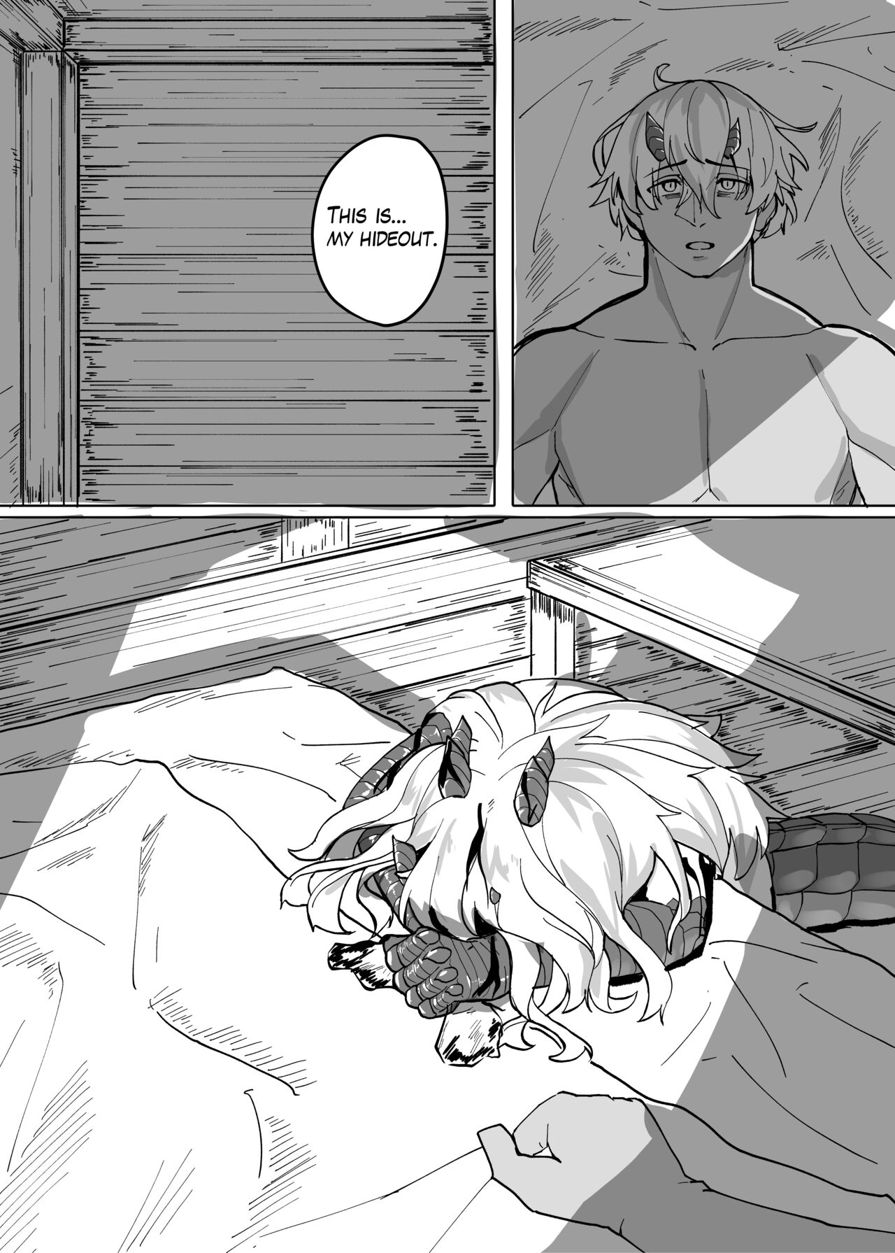 Because That Night Was The Happiest They've Ever Been - Persecuted Dragon Girl and an Assassin at His Limit Forget Human Speech and Have Beastly Sex page 22