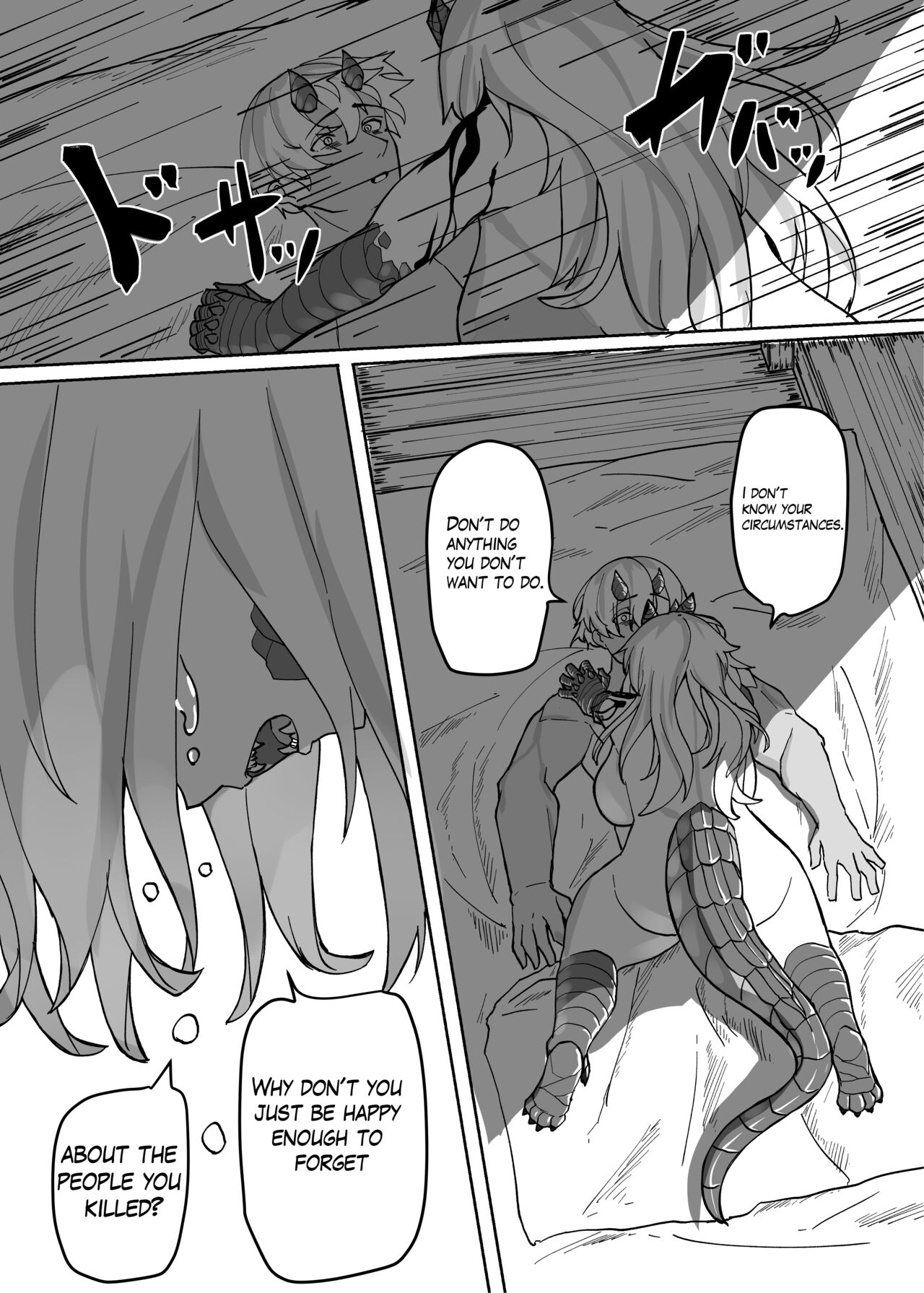 Because That Night Was The Happiest They've Ever Been - Persecuted Dragon Girl and an Assassin at His Limit Forget Human Speech and Have Beastly Sex page 25