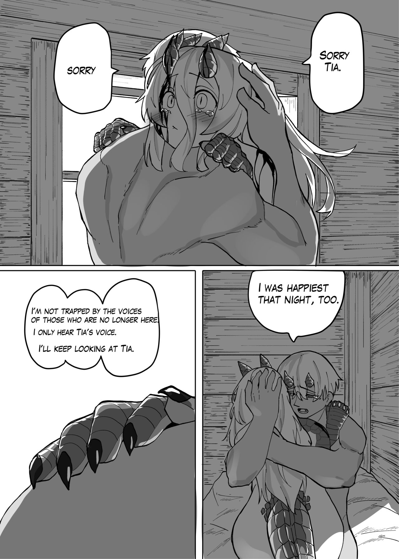 Because That Night Was The Happiest They've Ever Been - Persecuted Dragon Girl and an Assassin at His Limit Forget Human Speech and Have Beastly Sex page 29