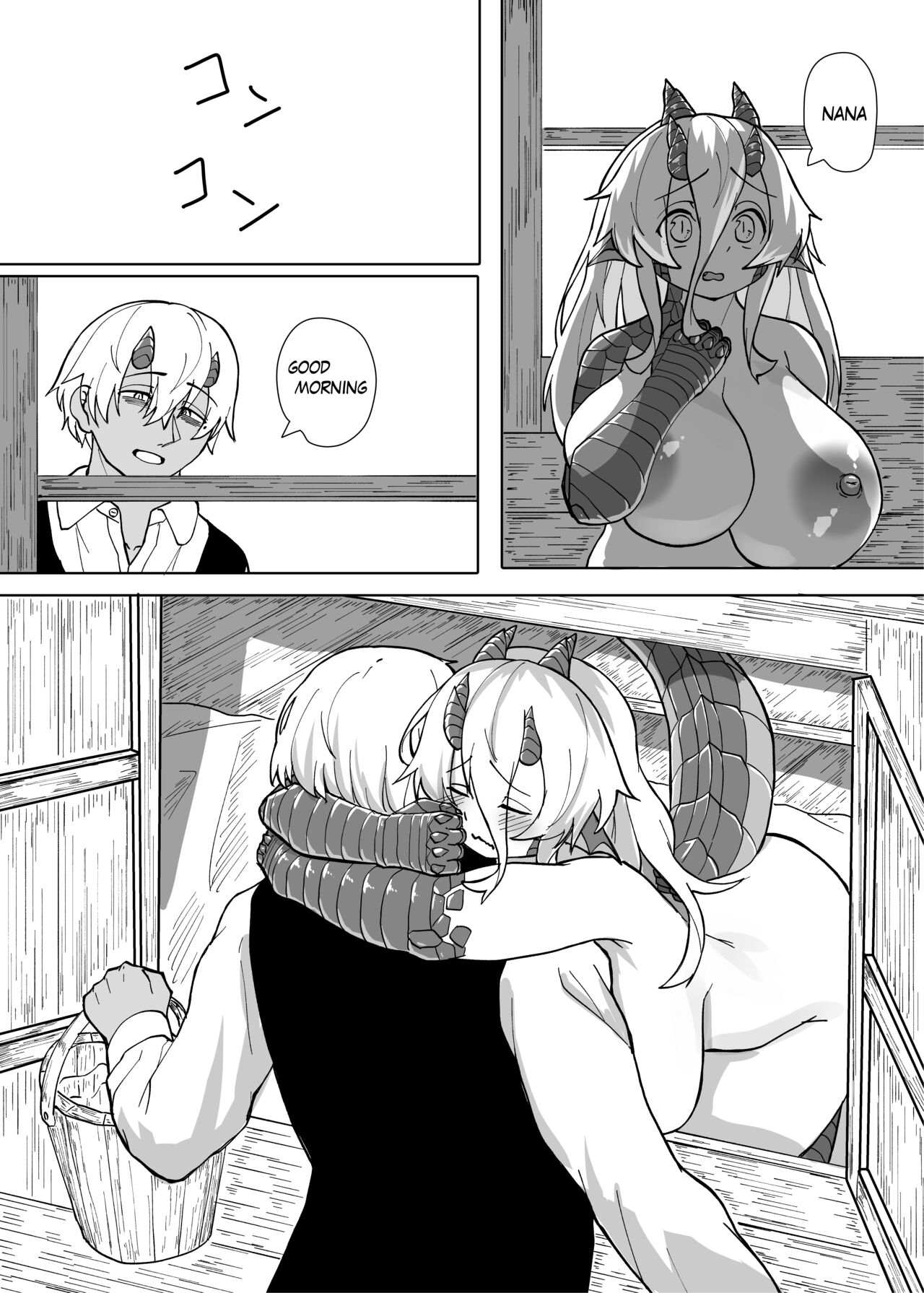 Because That Night Was The Happiest They've Ever Been - Persecuted Dragon Girl and an Assassin at His Limit Forget Human Speech and Have Beastly Sex page 79