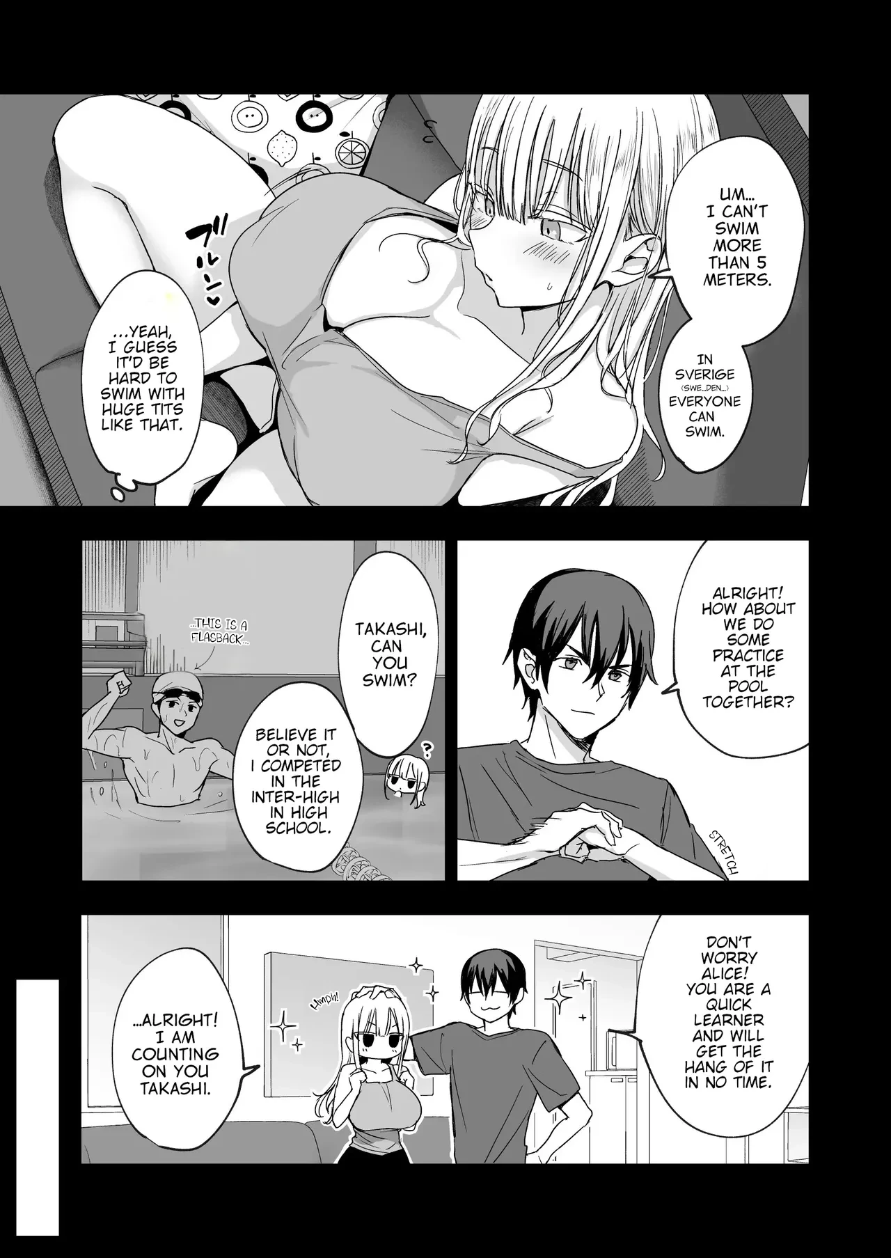 Big-Titted Step Sister's Attack: Alice's Swimming Lesson page 8