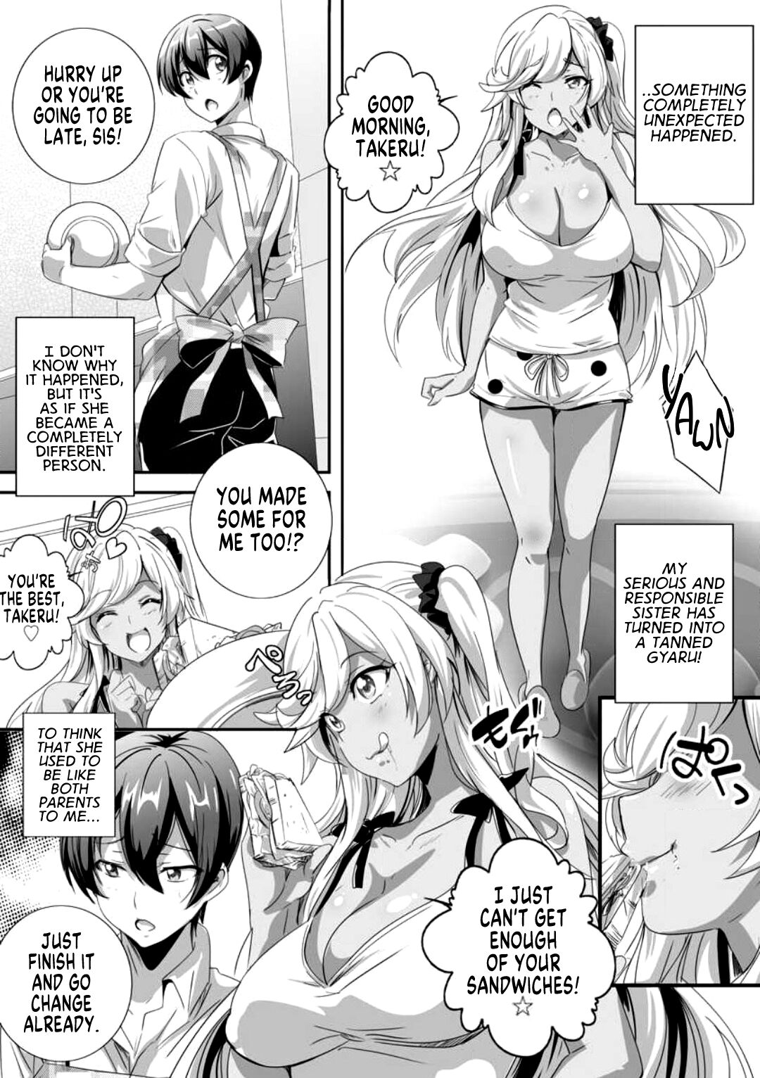 Bitch ni Natta Kuro Gal Nee-chan to Irekawari Seikatsu 1 page 3