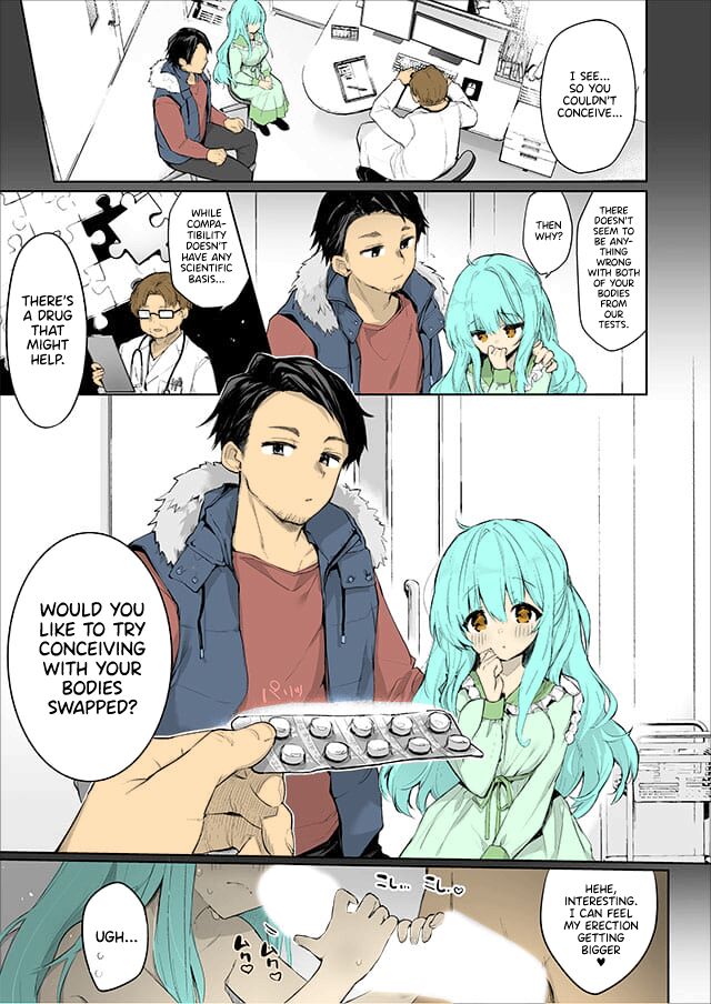 Body Swapped Husband and Wife Baby-Making Sex! page 1