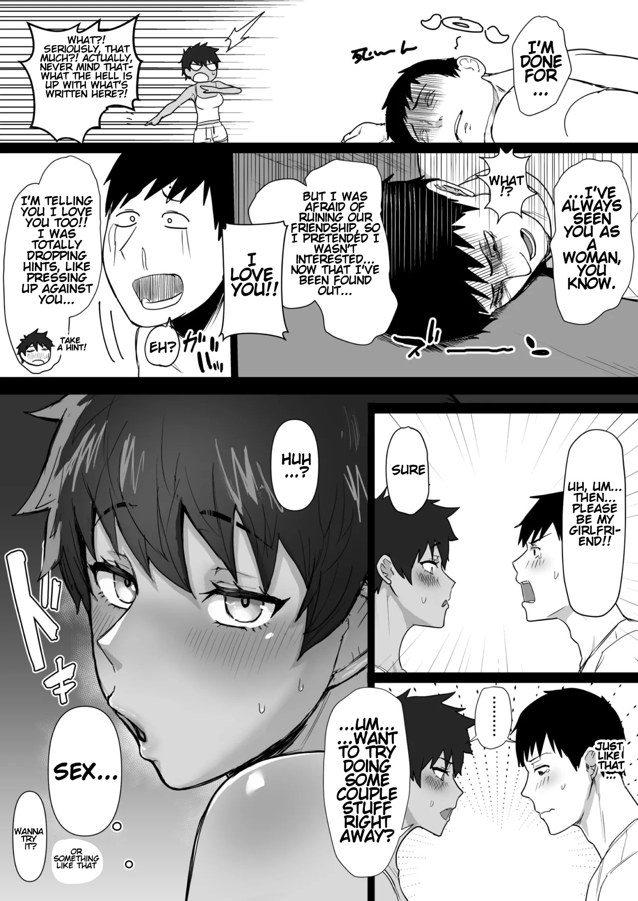 Boish de Takashinchou na Kasshoku Oreko-domo to Ase-mure Icharabu Ecchi Shimakuru Hon｜Having lots of sweaty, lovey-dovey sex with tall, boyish, brown-skinned tomboys. page 6