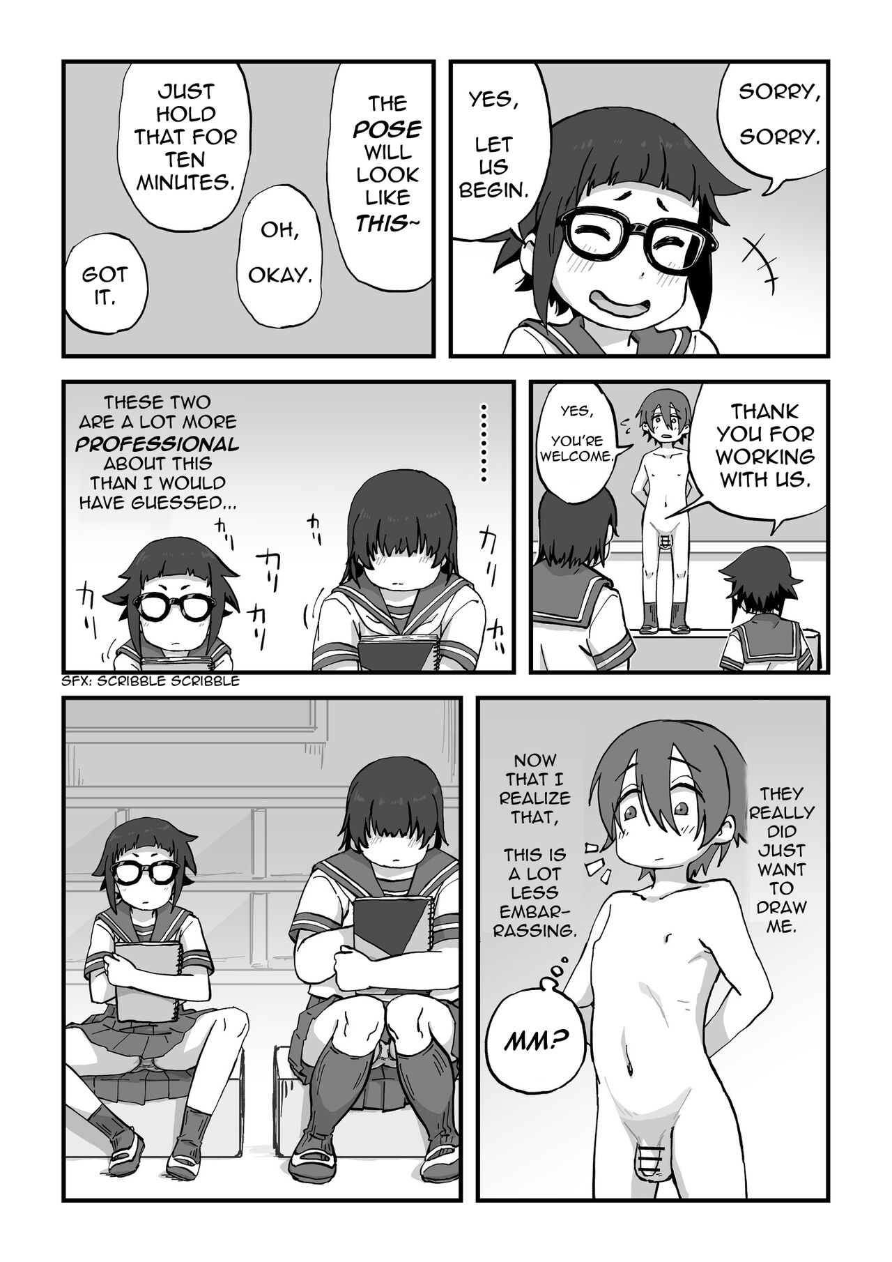 Boku wa Manken Senzoku Nude Model page 7
