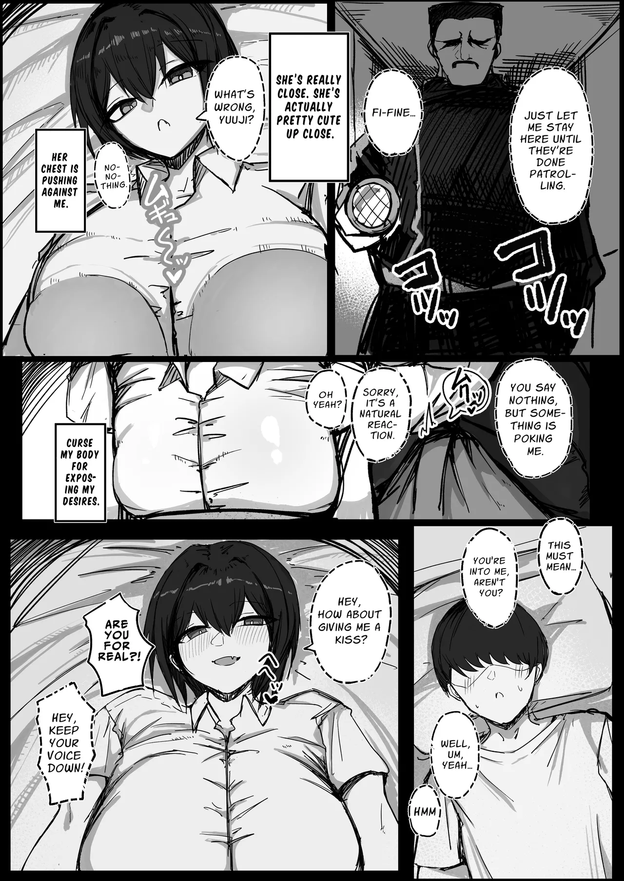 Busty Crossdressing Woman gets Horny for Sex in the Shared Room of a Male Dormitory page 15