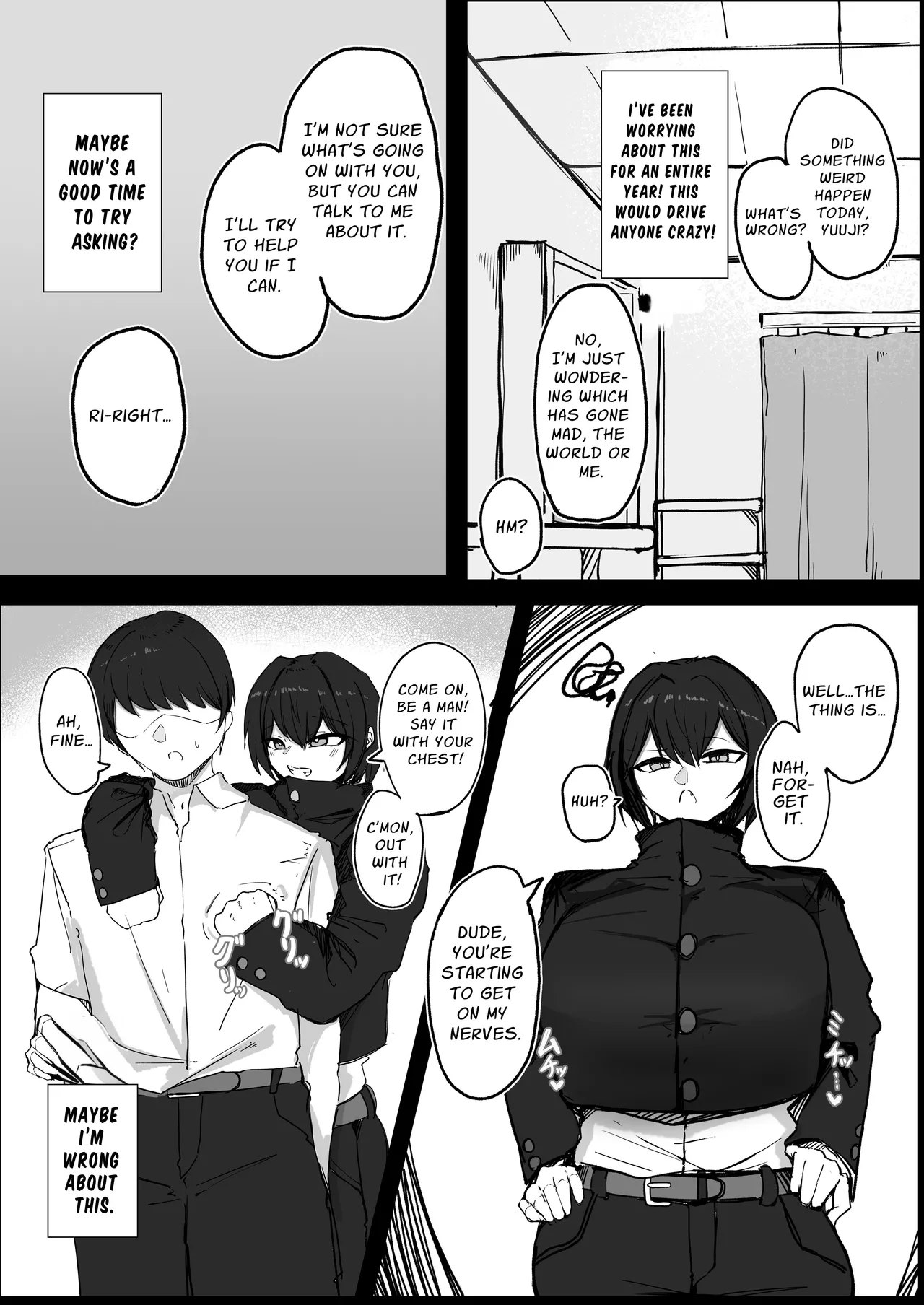 Busty Crossdressing Woman gets Horny for Sex in the Shared Room of a Male Dormitory page 5