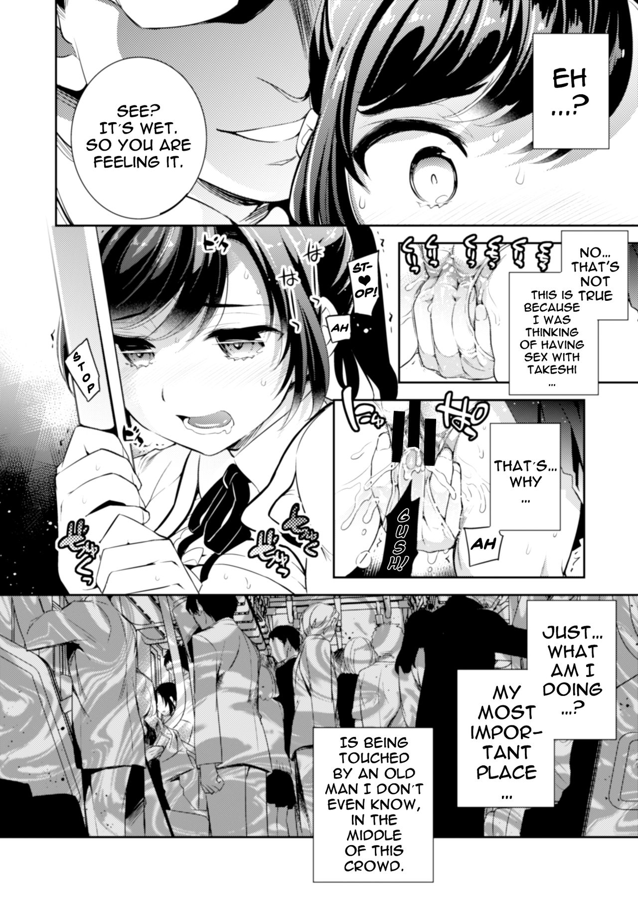 C9-41 Sayuri - Kareshi to Hatsu H Mokuzen ni Chikan ni NTR-reta Shoujo page 10