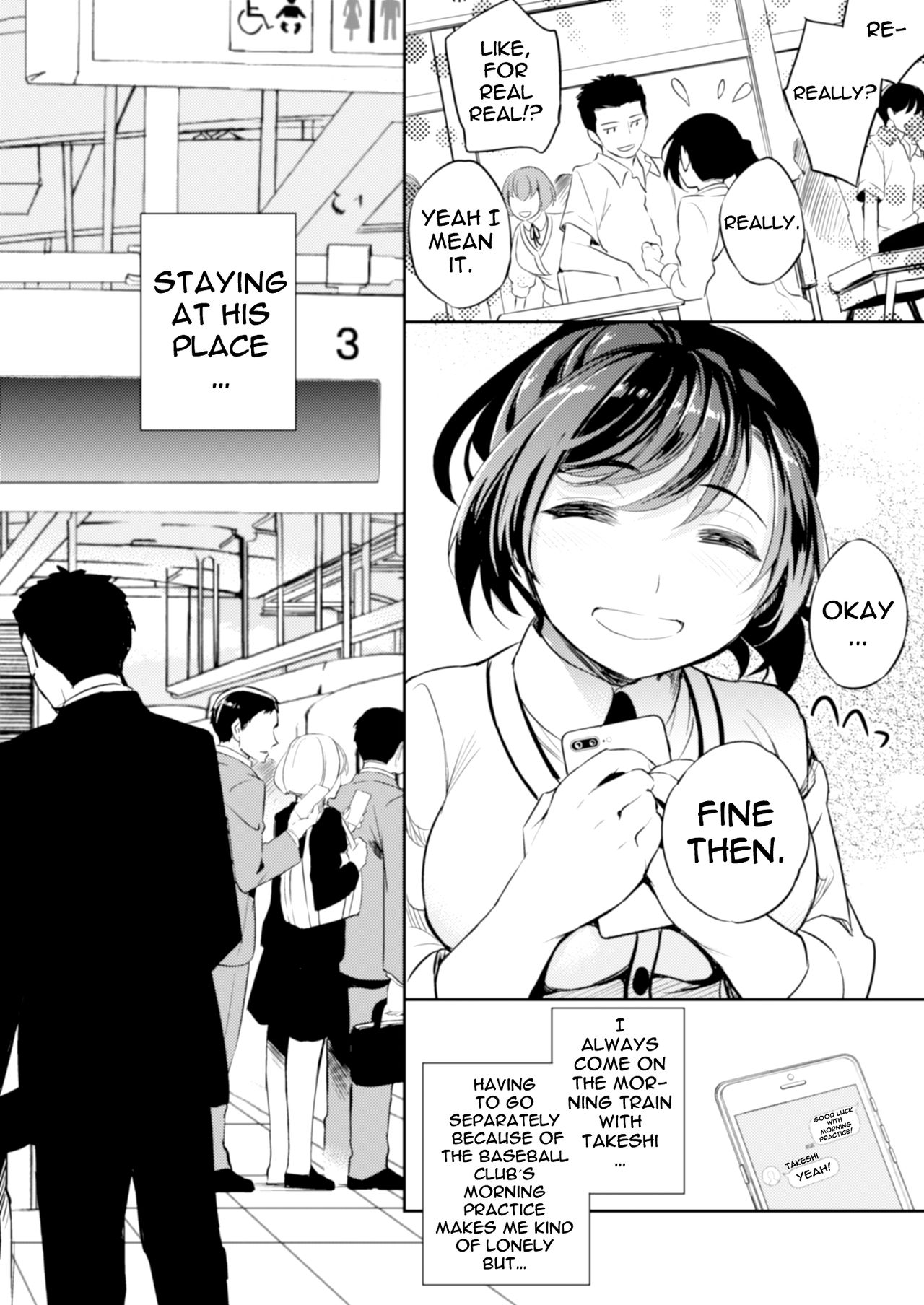 C9-41 Sayuri - Kareshi to Hatsu H Mokuzen ni Chikan ni NTR-reta Shoujo page 4