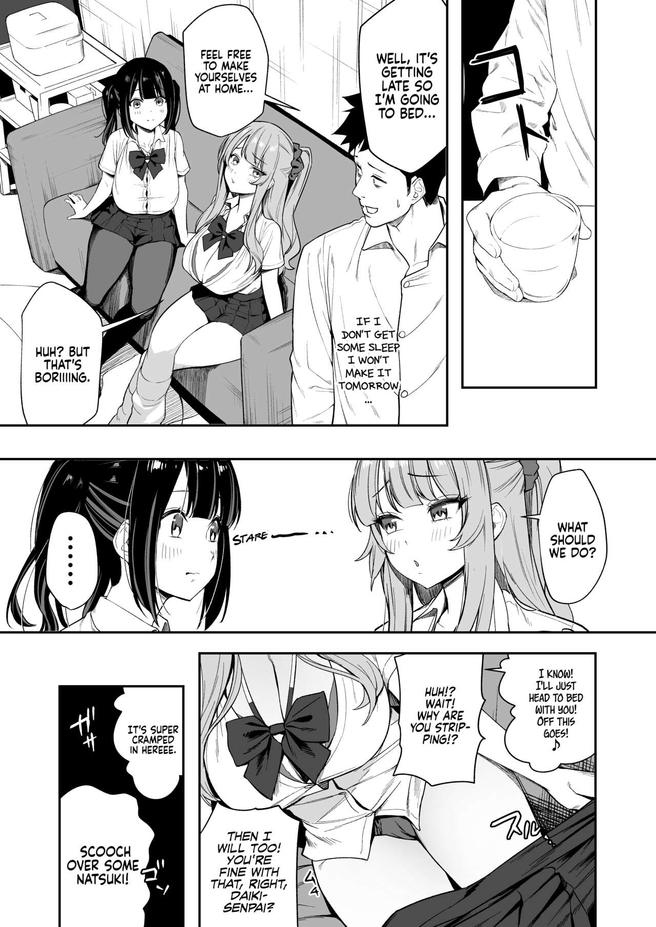 Can we stay at your place tonight Senpai? page 12