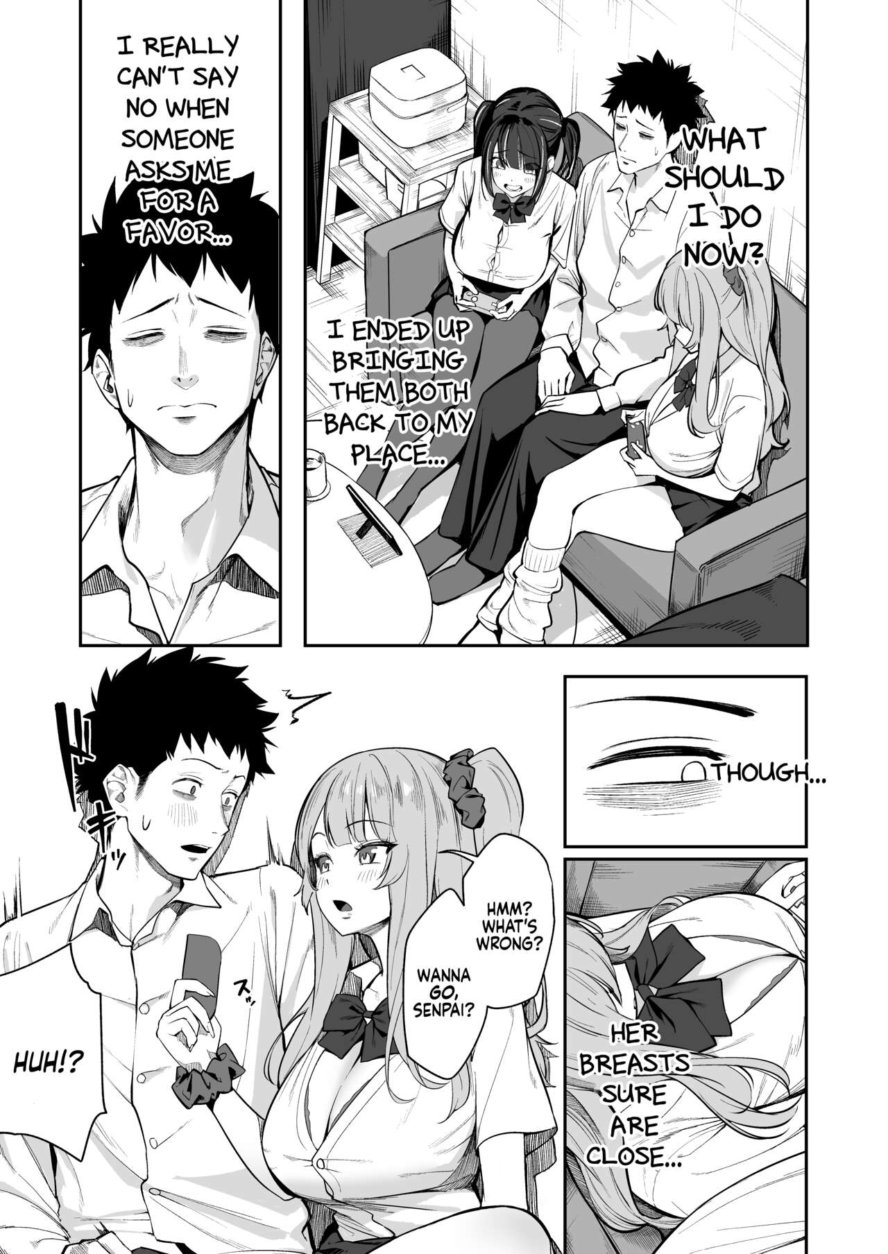 Can we stay at your place tonight Senpai? page 8