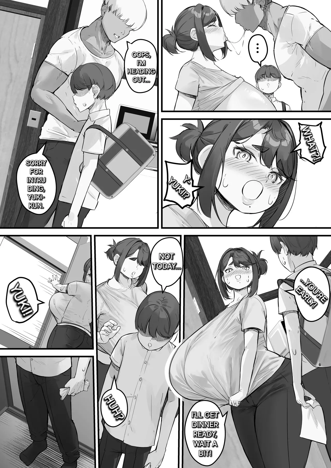 Chara Otoko ni Netorareru Tare Deka Nagachichi Kaa-san 1 _ The Busty Mom with Long, Sagging Breasts Gets Seduced by a Playboy – Part 1 page 15