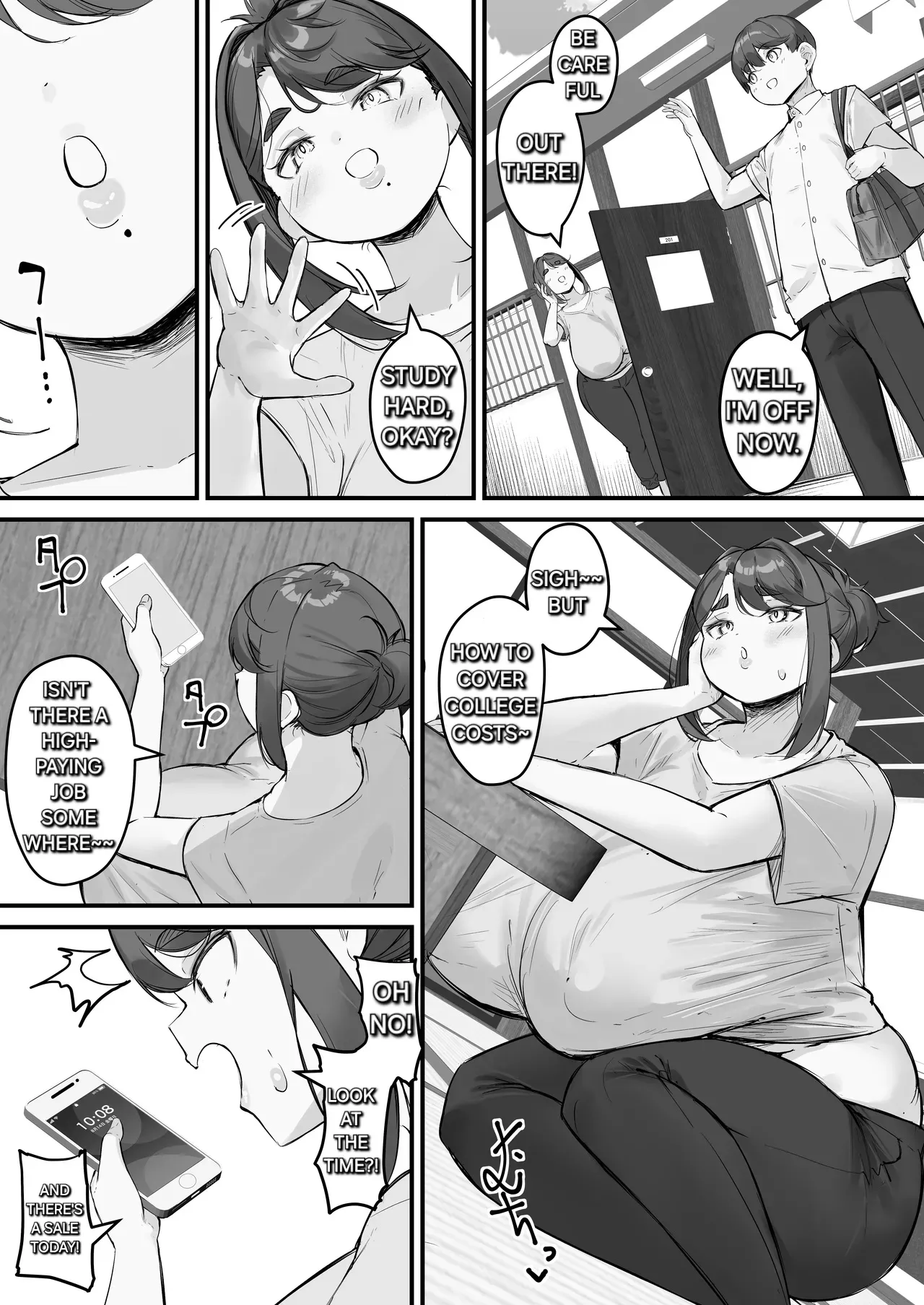 Chara Otoko ni Netorareru Tare Deka Nagachichi Kaa-san 1 _ The Busty Mom with Long, Sagging Breasts Gets Seduced by a Playboy – Part 1 page 7