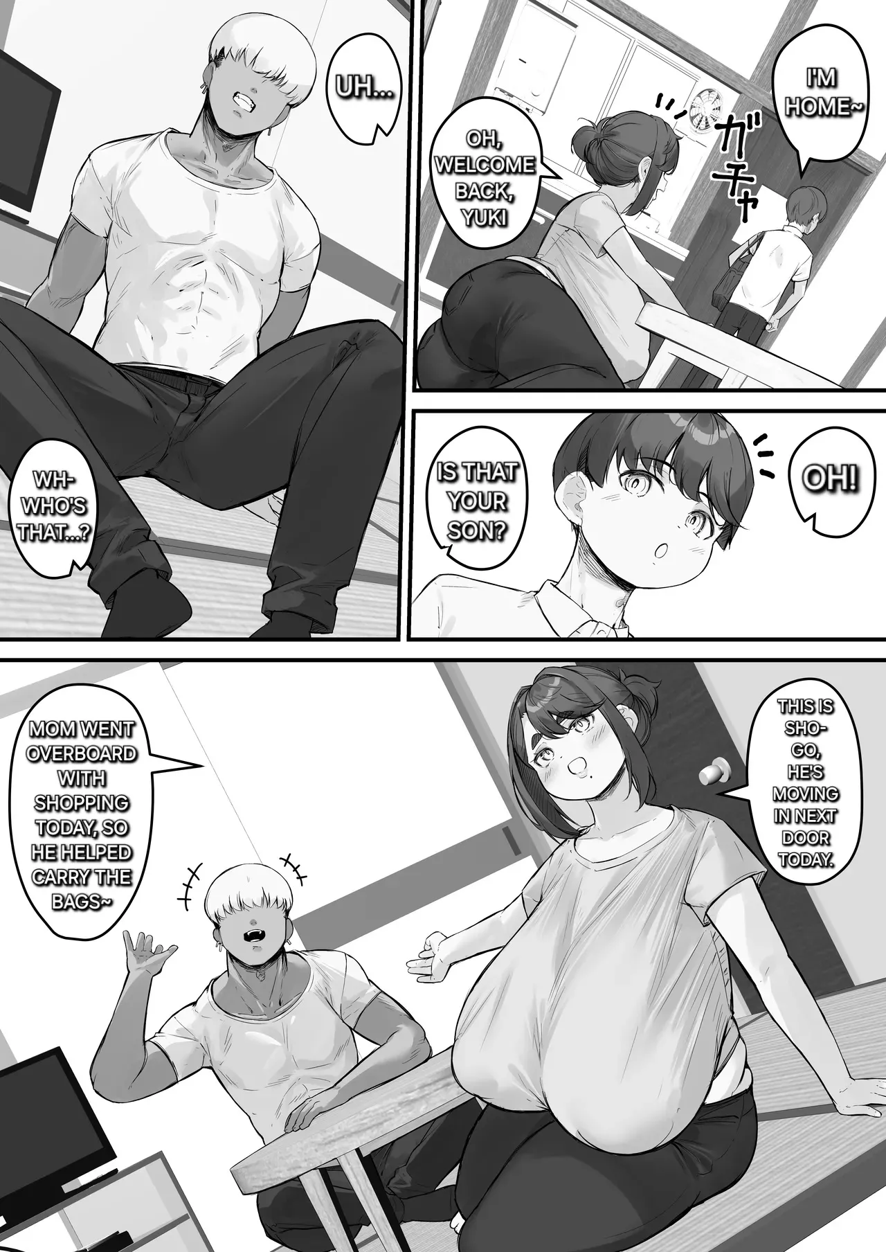 Chara Otoko ni Netorareru Tare Deka Nagachichi Kaa-san 1 _ The Busty Mom with Long, Sagging Breasts Gets Seduced by a Playboy – Part 1 page 9