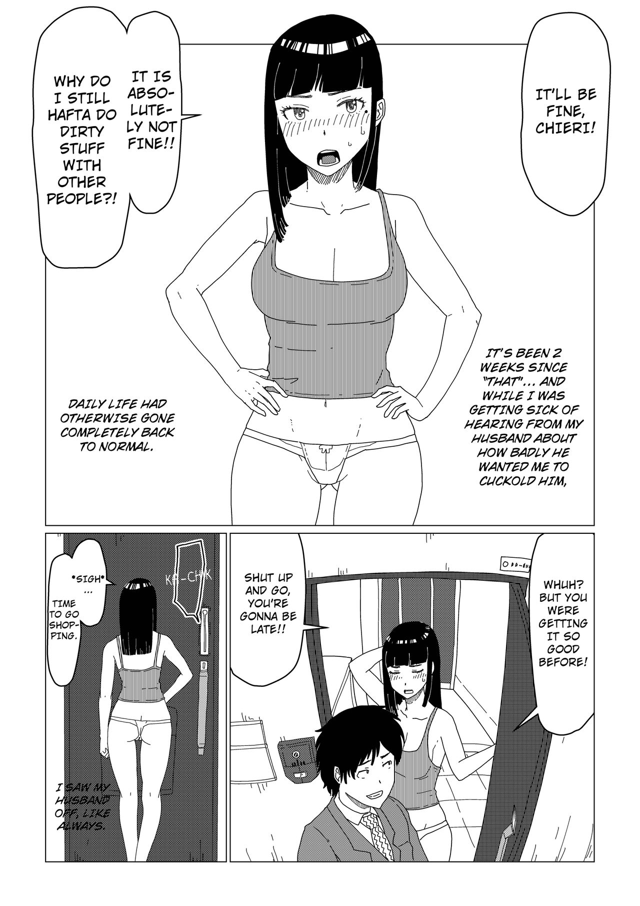 Chieri-san Never Gives Up! 2 - Spouse-approved Apartment Hotwife - Part 1 page 2