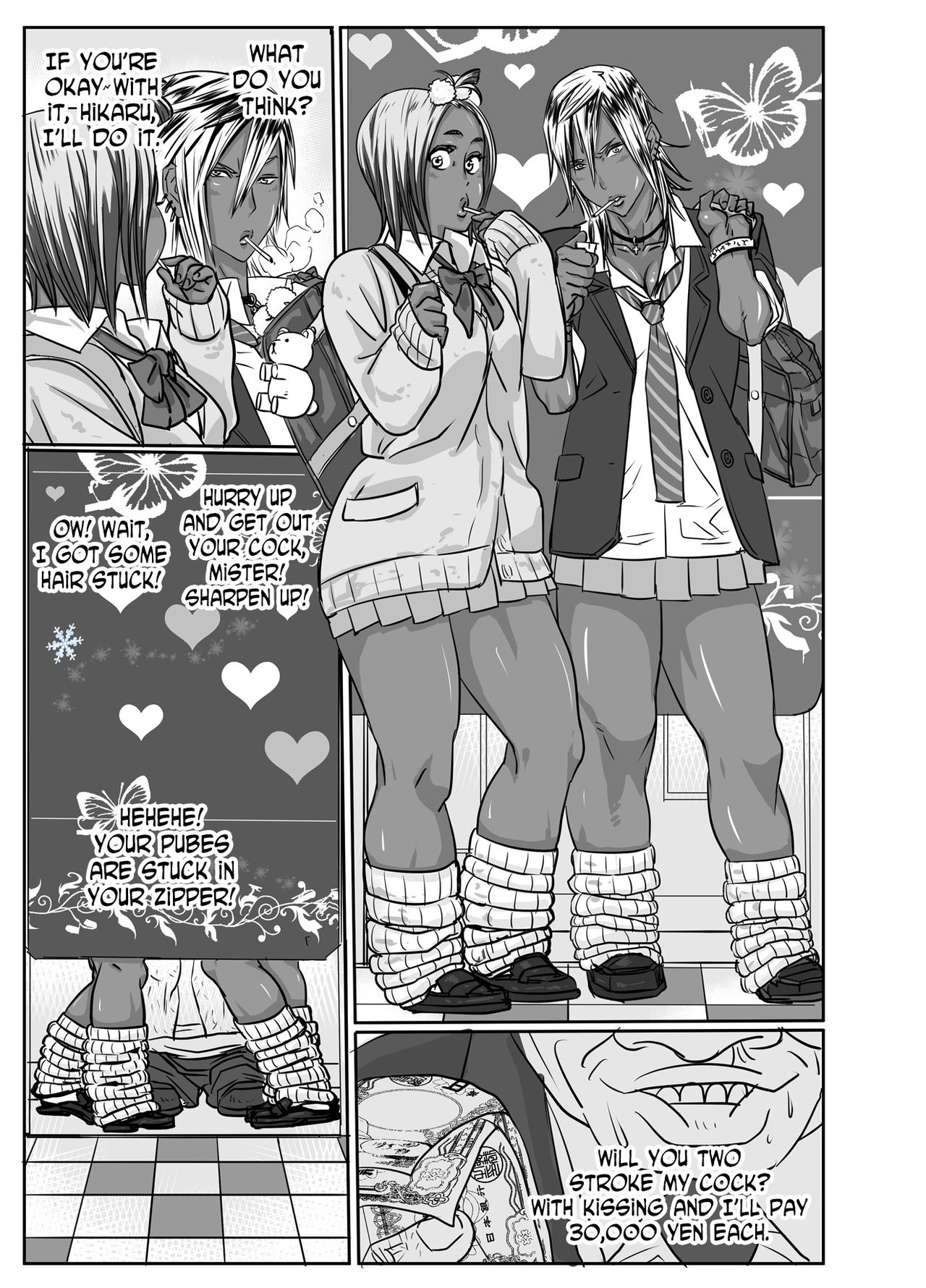 Cho ~Namaiki na Kuro Gal JK to Pakoritai Kimo Oyaji-tachi page 32