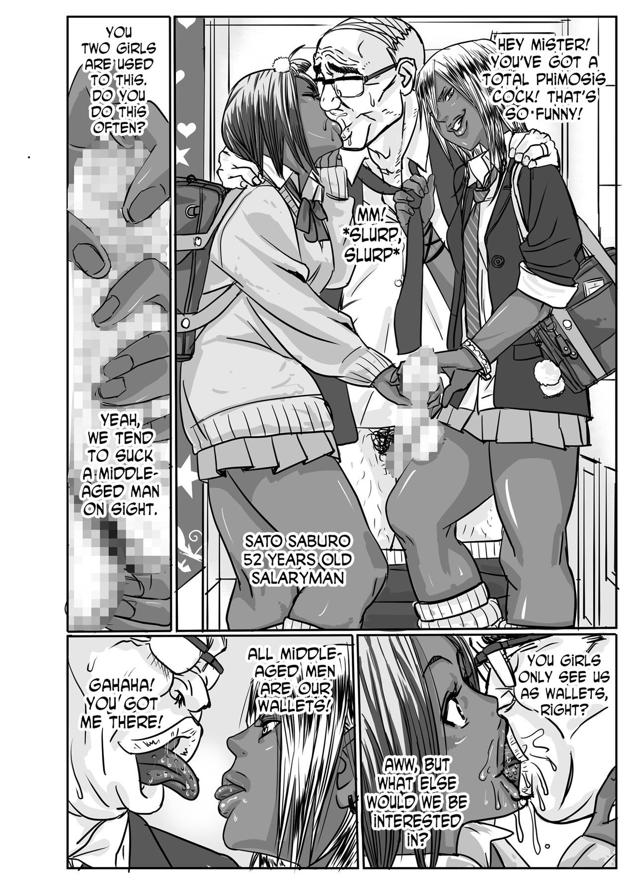 Cho ~Namaiki na Kuro Gal JK to Pakoritai Kimo Oyaji-tachi page 33