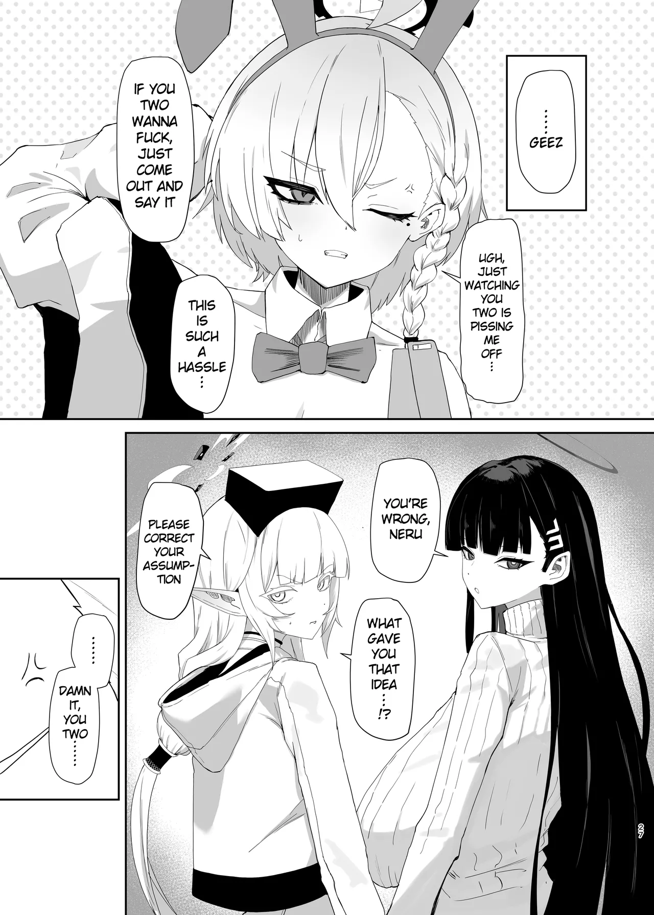 Chou Tensai Byoujaku Bishoujo Chinpo Hacker VS Big Sister page 27