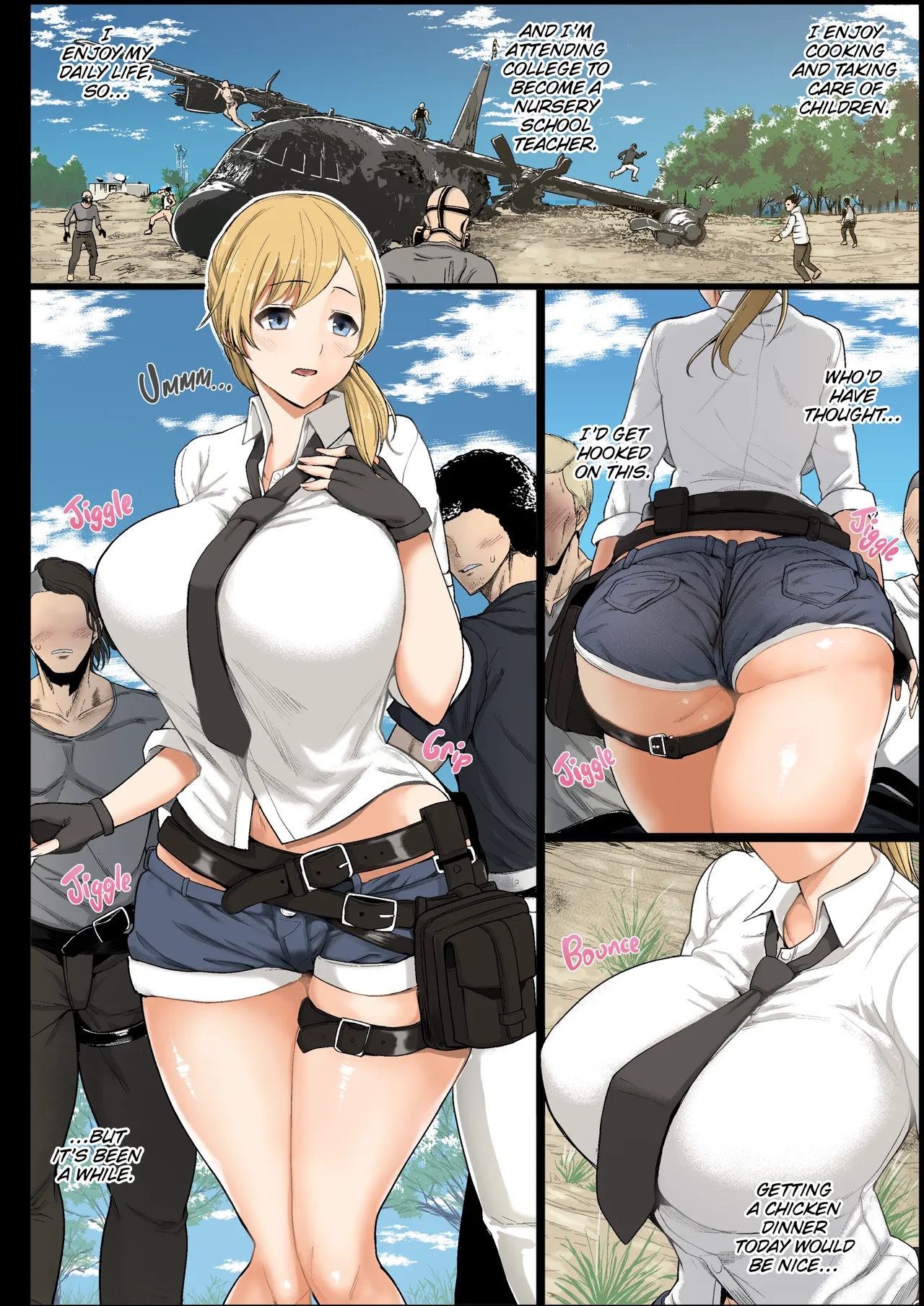 College Girl Wins a Lewd Chicken Dinner page 1