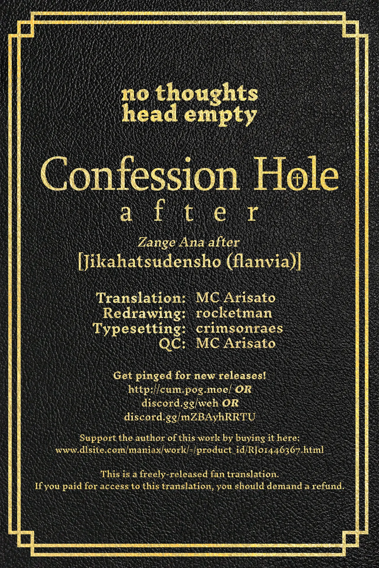 Confession Hole after page 51
