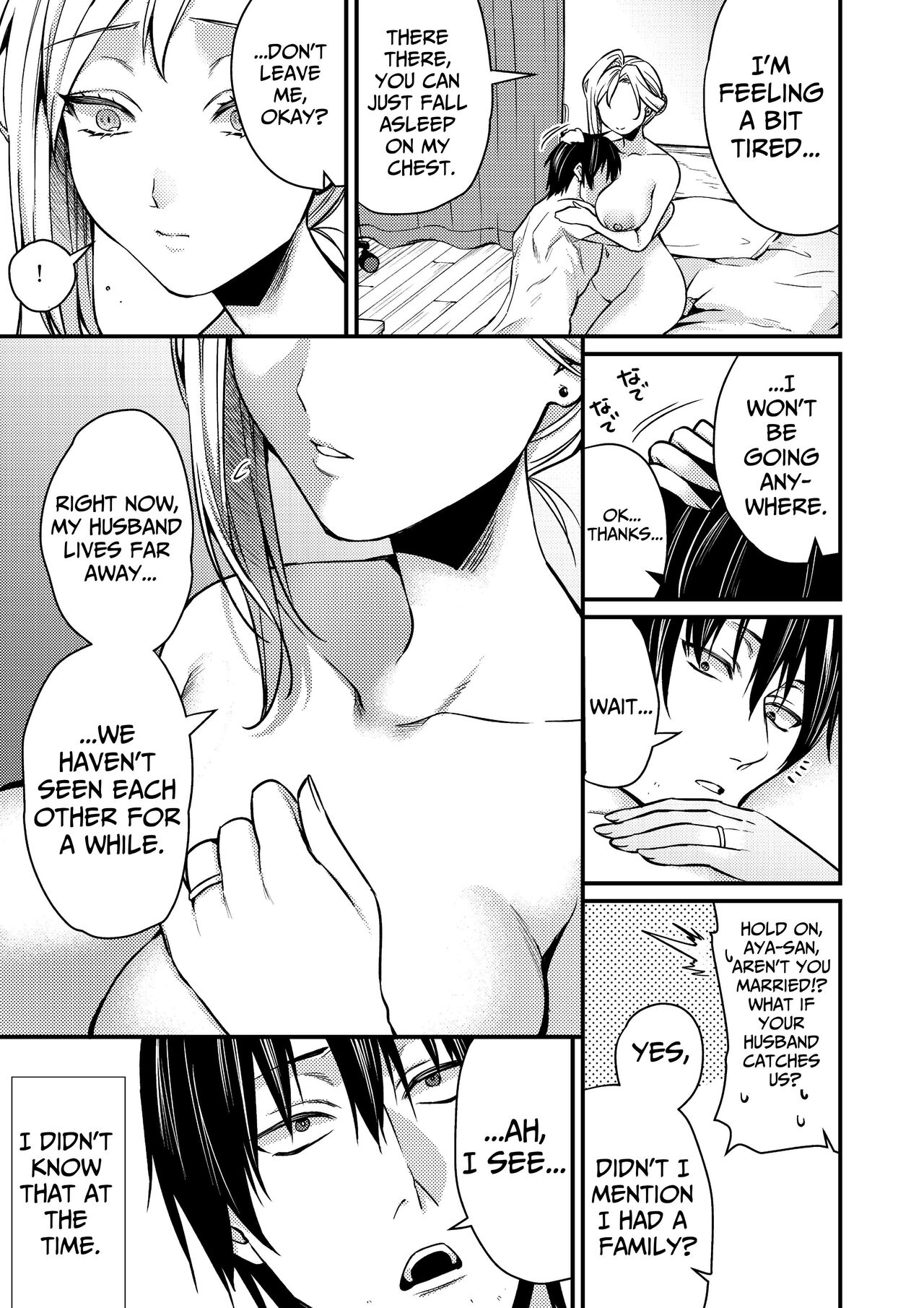 Cool-Dere Kinpatsu Hitozuma Zenra Kaseifu san ga Yanda Boku ni Yasashiku Shite Kureta Ohanashi 1| Naked Blonde Kuudere Housekeeper Wife Kindly Treats Broken Ol' Me 01 page 37