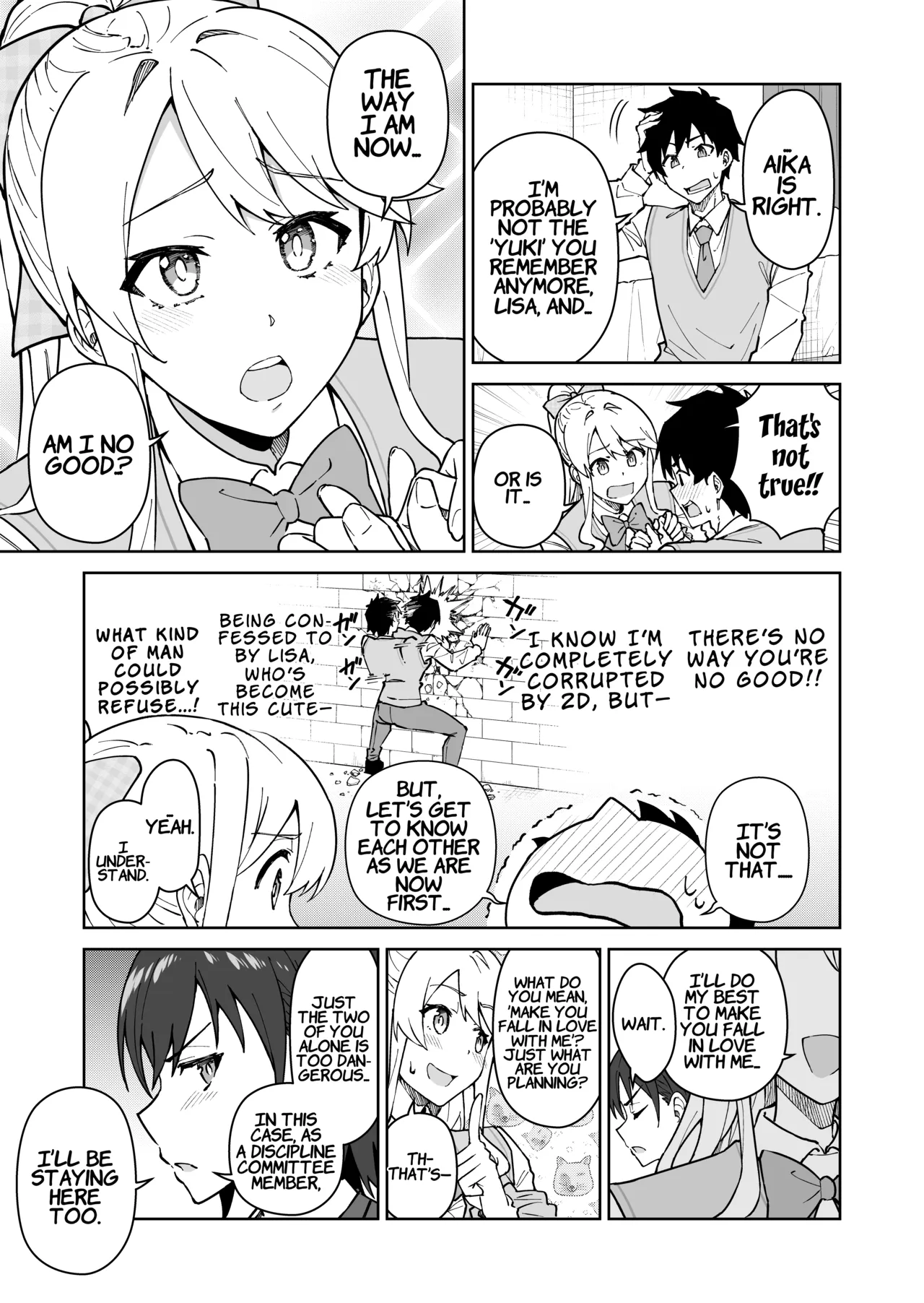 Cross My Heart ~The Tsundere Disciplinary Committee Member and the Beautiful Blonde Exchange Student~ page 16