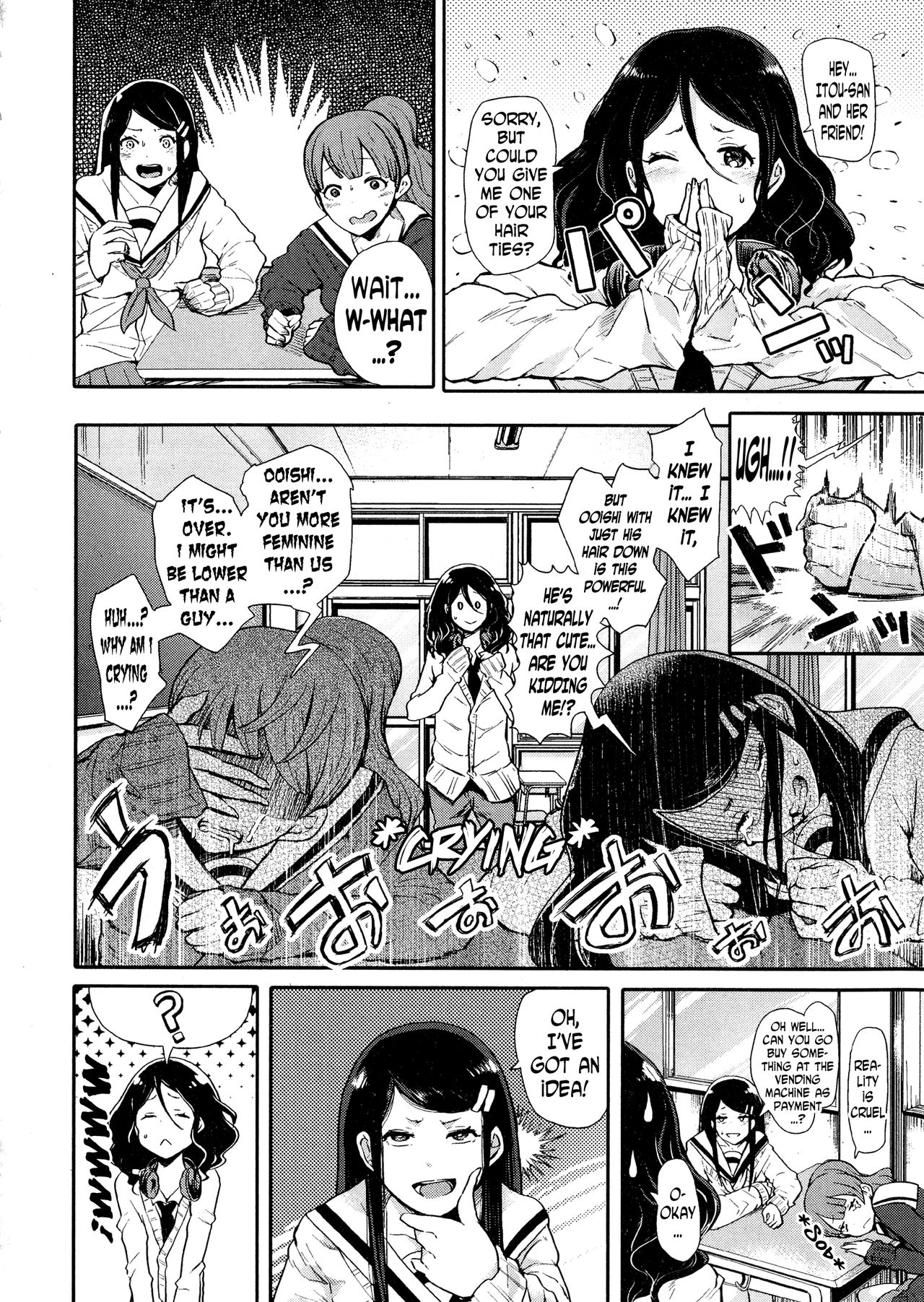 Crossdressed Kouhai-kun x Man-Hater -chan page 4