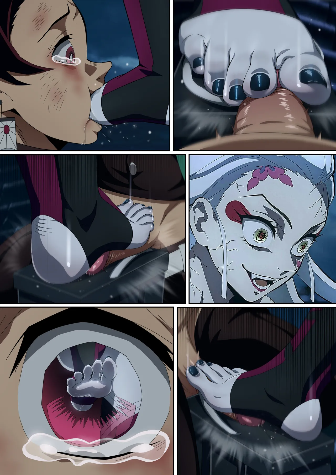 Daki’s Blood Demon Art: Trample 堕姫の血鬼術・紅蓮践踏 page 61