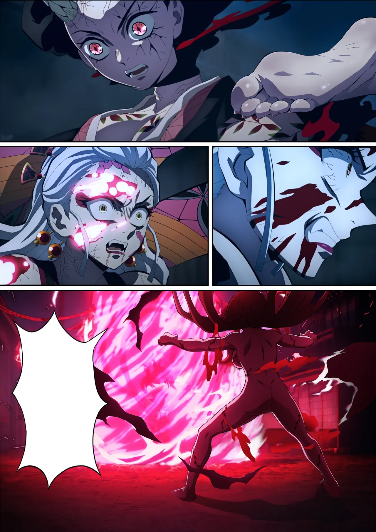 Daki’s Blood Demon Art: Trample 堕姫の血鬼術・紅蓮践踏 page 73