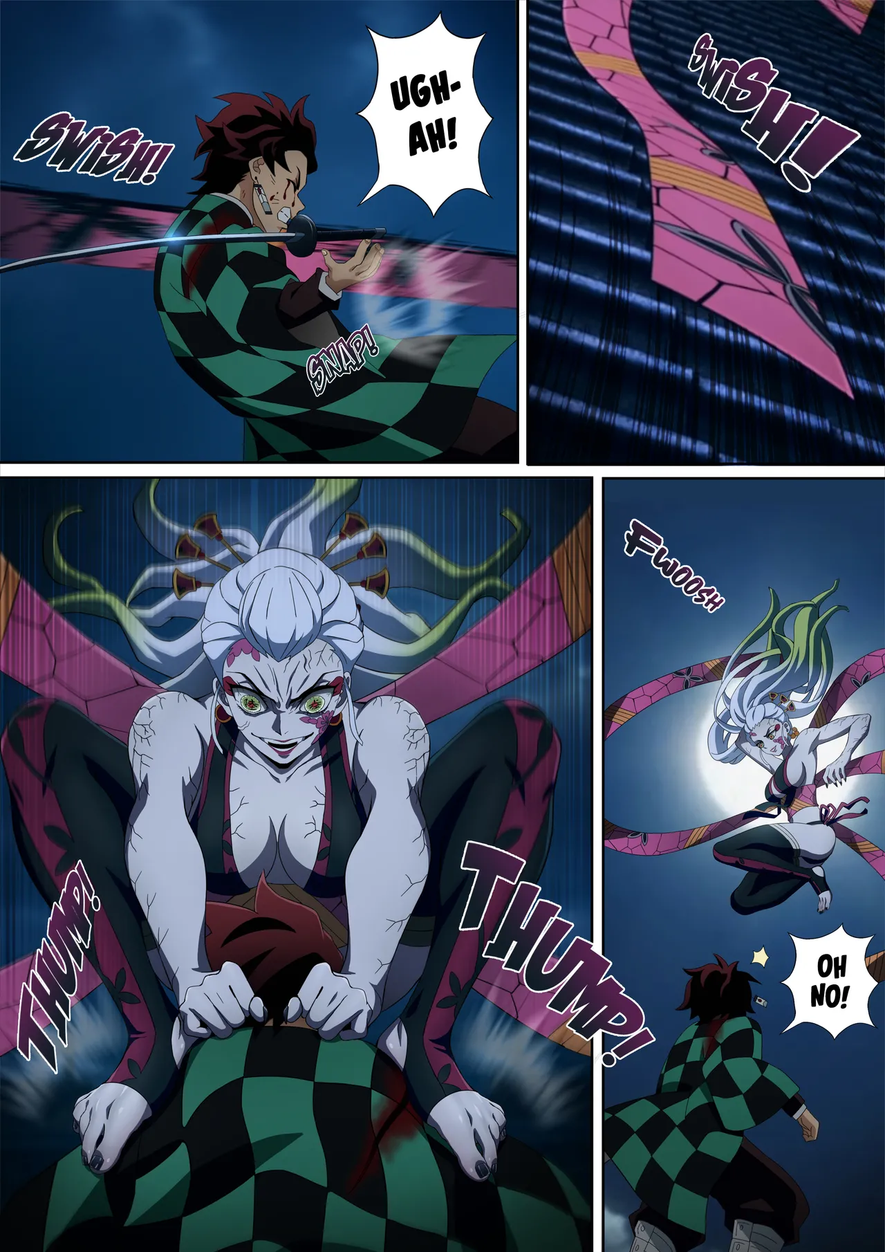 Daki’s Blood Demon Art: Trample 堕姫の血鬼術・紅蓮践踏 page 8