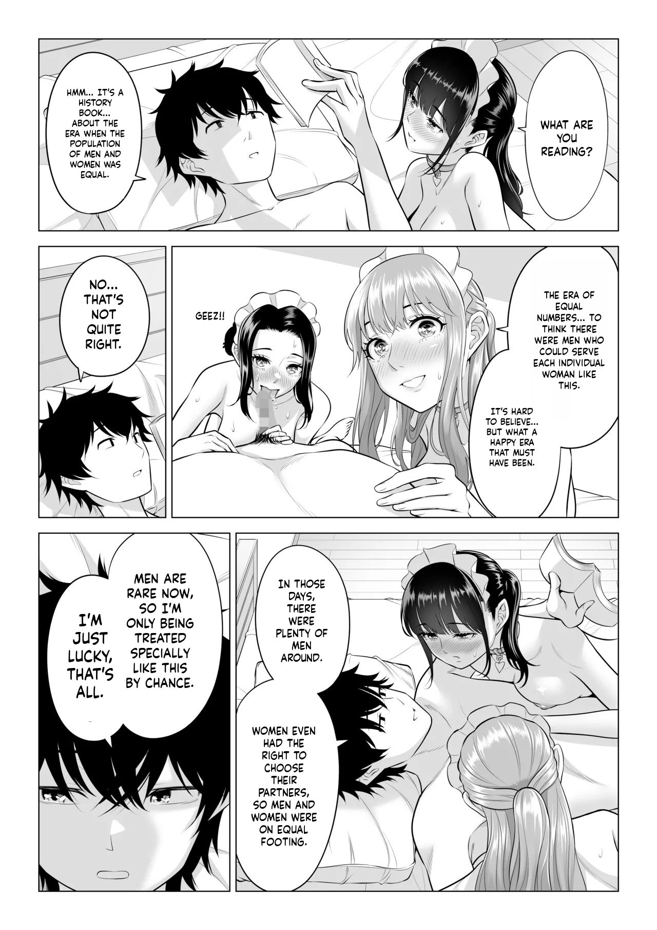 Dansei ga Kyokutan ni Sukunai Kono Sekai de wa, Seishi wa Kichou na Shigen desu. Sono 3 page 54
