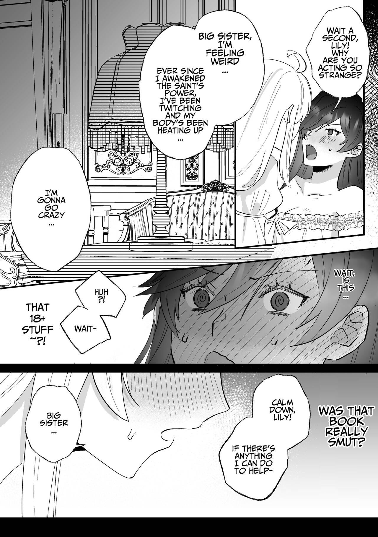 Danzai Route o Kaihi Shiyou to Shita Akuyaku Reijou wa Futanari Seijo no Imouto ni Dekiai Saremashita page 17