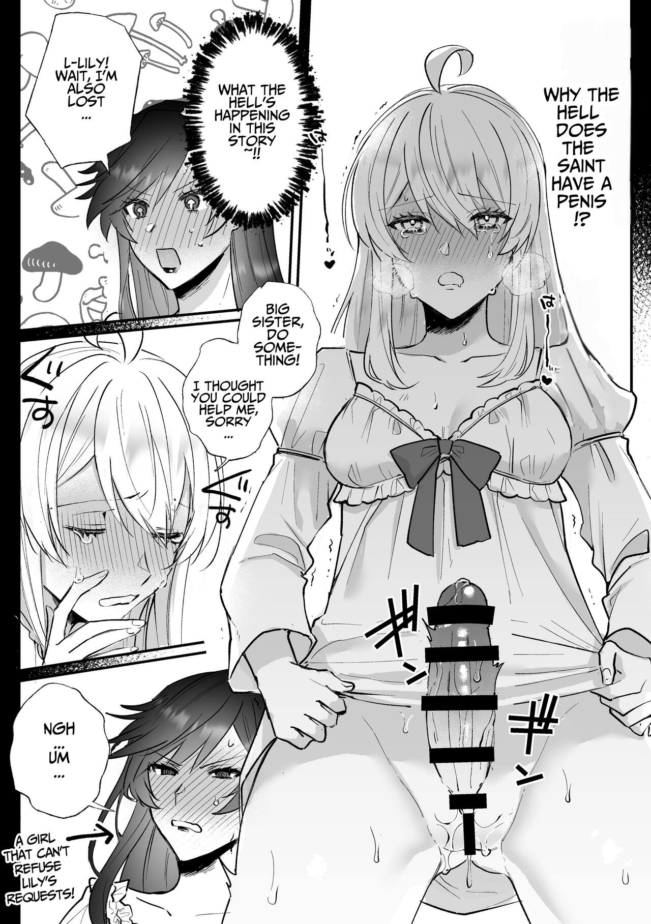 Danzai Route o Kaihi Shiyou to Shita Akuyaku Reijou wa Futanari Seijo no Imouto ni Dekiai Saremashita page 19