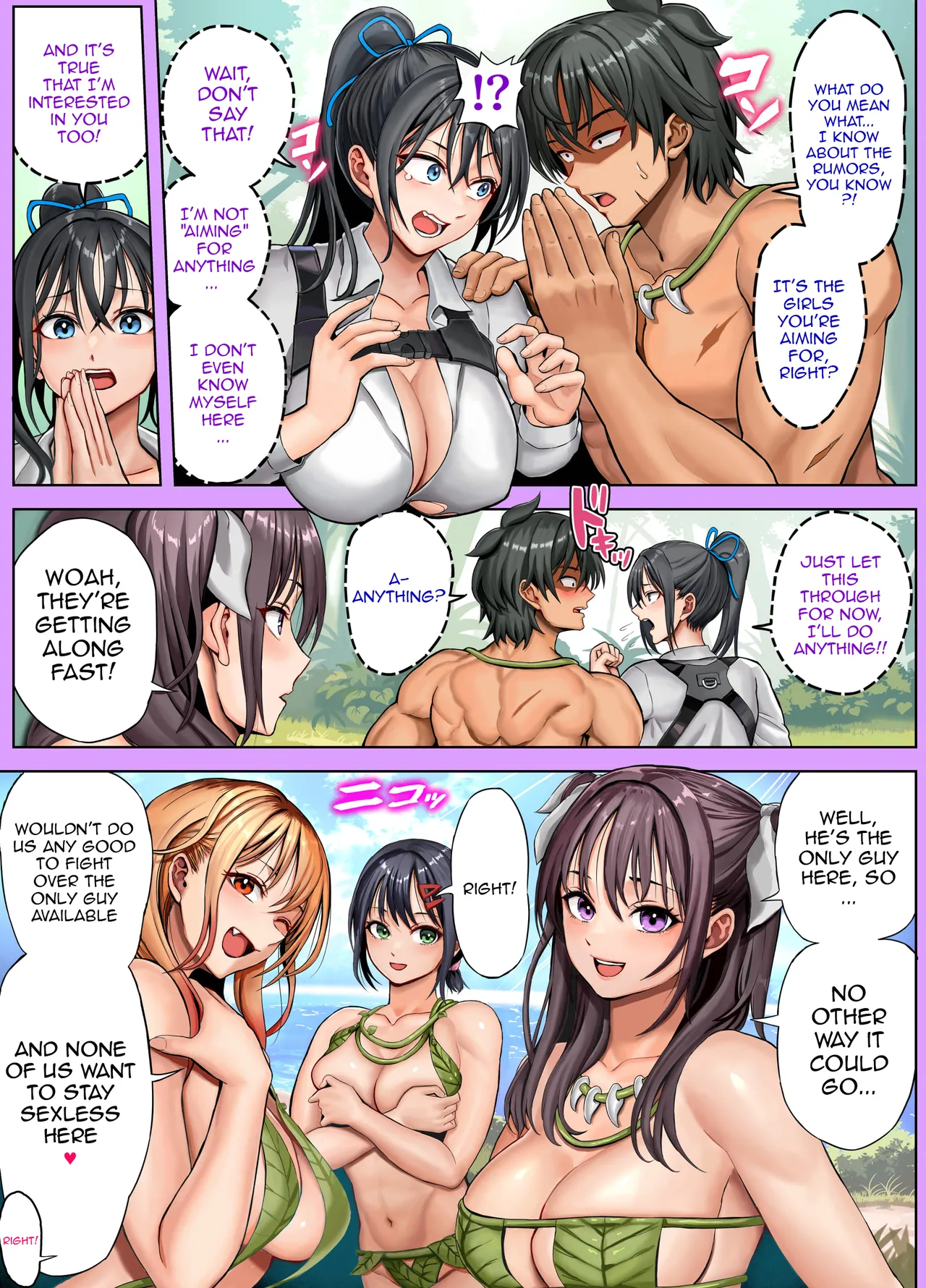 Deserted Island Castaway Harem 2 Ch.1 page 38