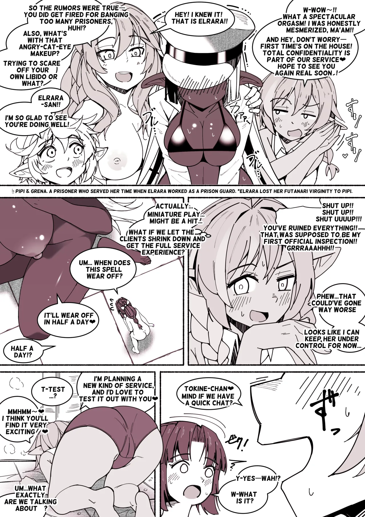 Dickgirl to Futanari Dark Elf to Kobito-ka - Tainai Kaiki page 23