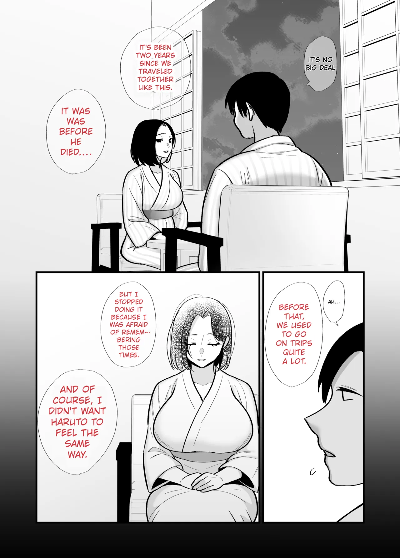 Dirty and Passionate Sex with a Single Mother 2 ~A Sweaty & Clinging Hot Spring Getaway page 13