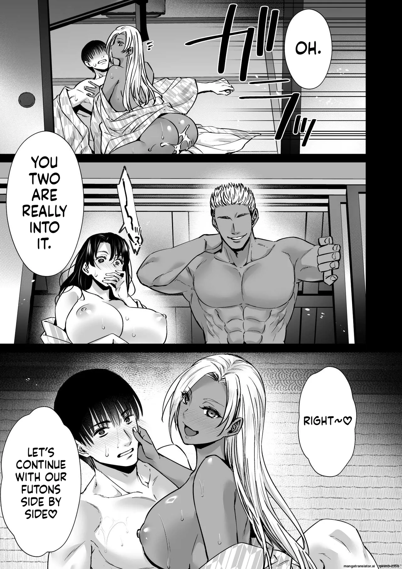 Dohamari Suru Hodo Kimochiii! Junpaku Fuufu to Yarichin Couple no Swapping Onsen page 49