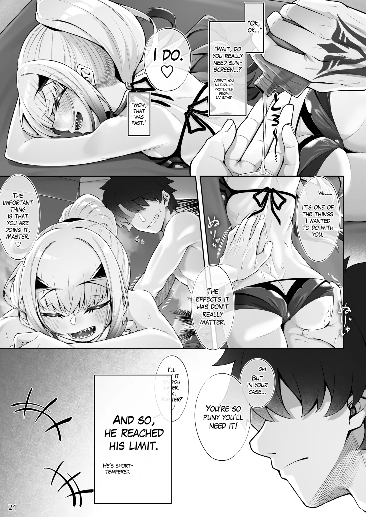Doing all kinds of lewd things with Melusine in her swimsuit page 22