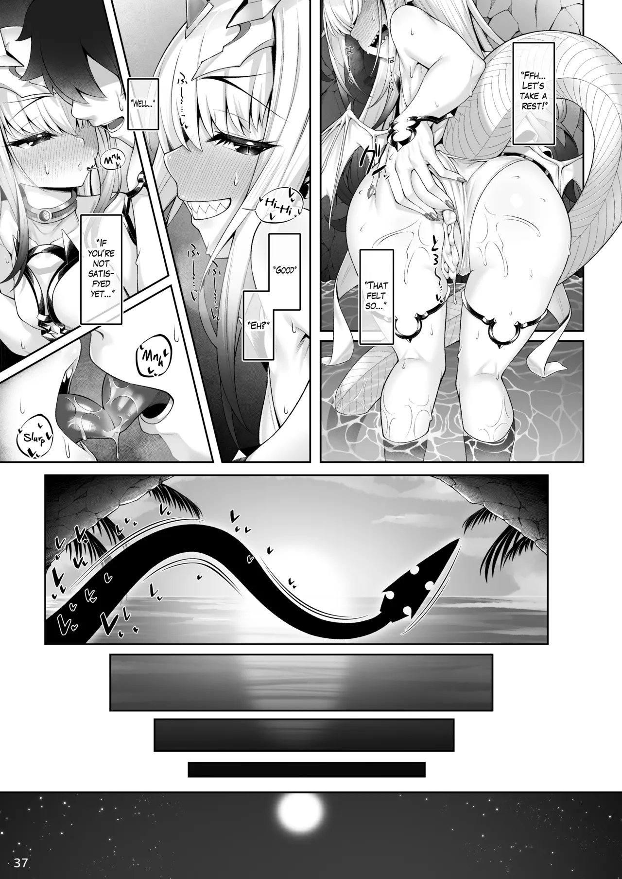 Doing all kinds of lewd things with Melusine in her swimsuit page 38