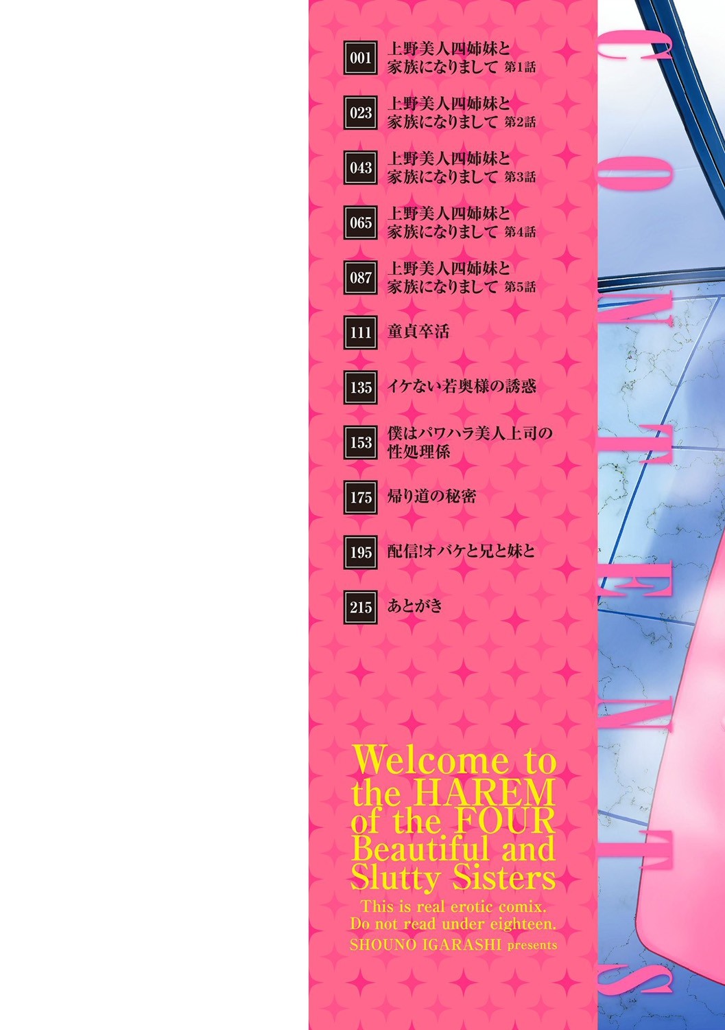 Dosukebe Bijin Yonshimai Harem ni Youkoso! - Welcome to the HAREM of the FOUR Beautiful and Slutty Sisters + "Ueno Bijin Yonsihimai to Kazoku ni Narimashite" Ch. 1-5 Shitagaki Data page 2
