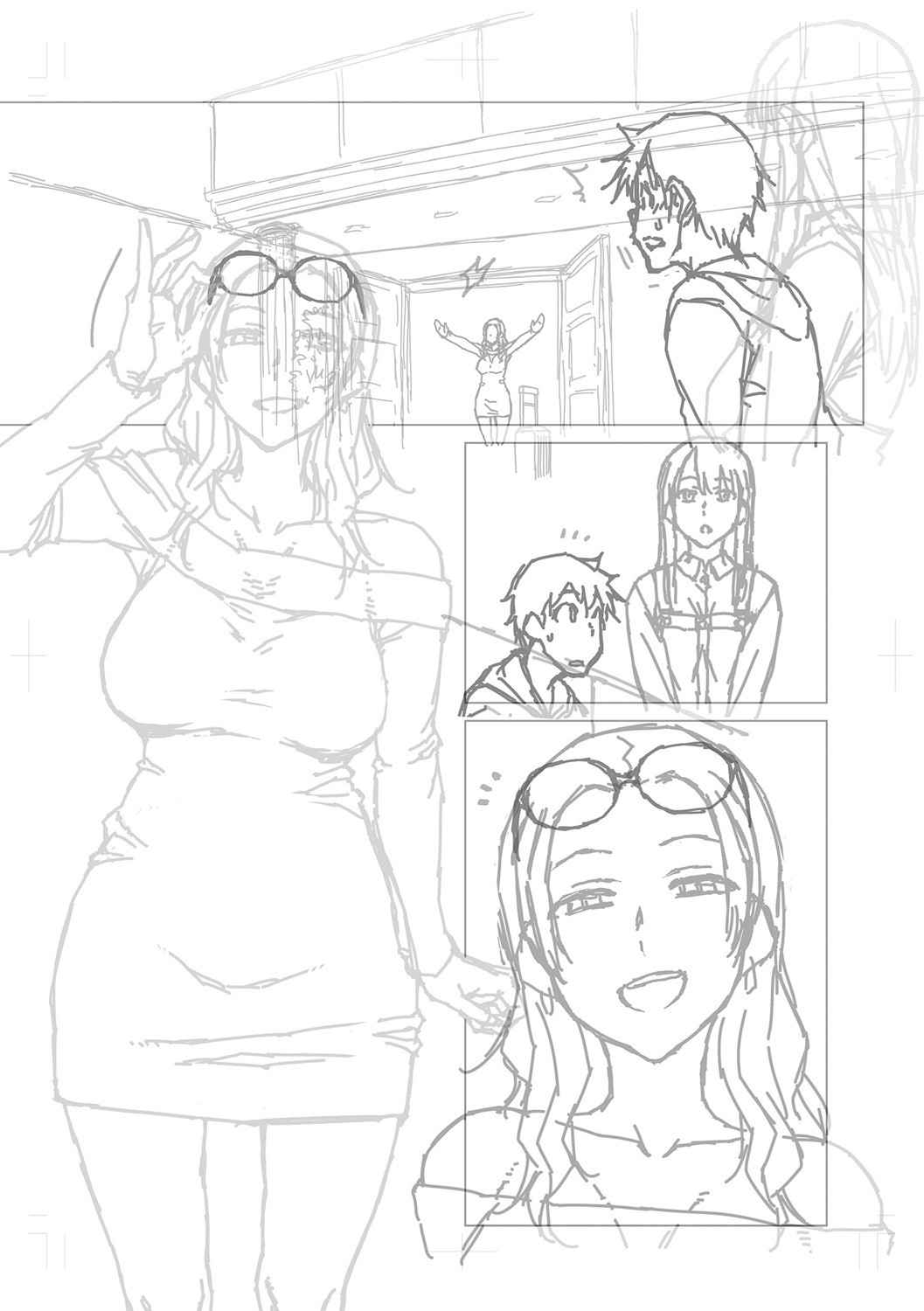 Dosukebe Bijin Yonshimai Harem ni Youkoso! - Welcome to the HAREM of the FOUR Beautiful and Slutty Sisters + "Ueno Bijin Yonsihimai to Kazoku ni Narimashite" Ch. 1-5 Shitagaki Data page 263